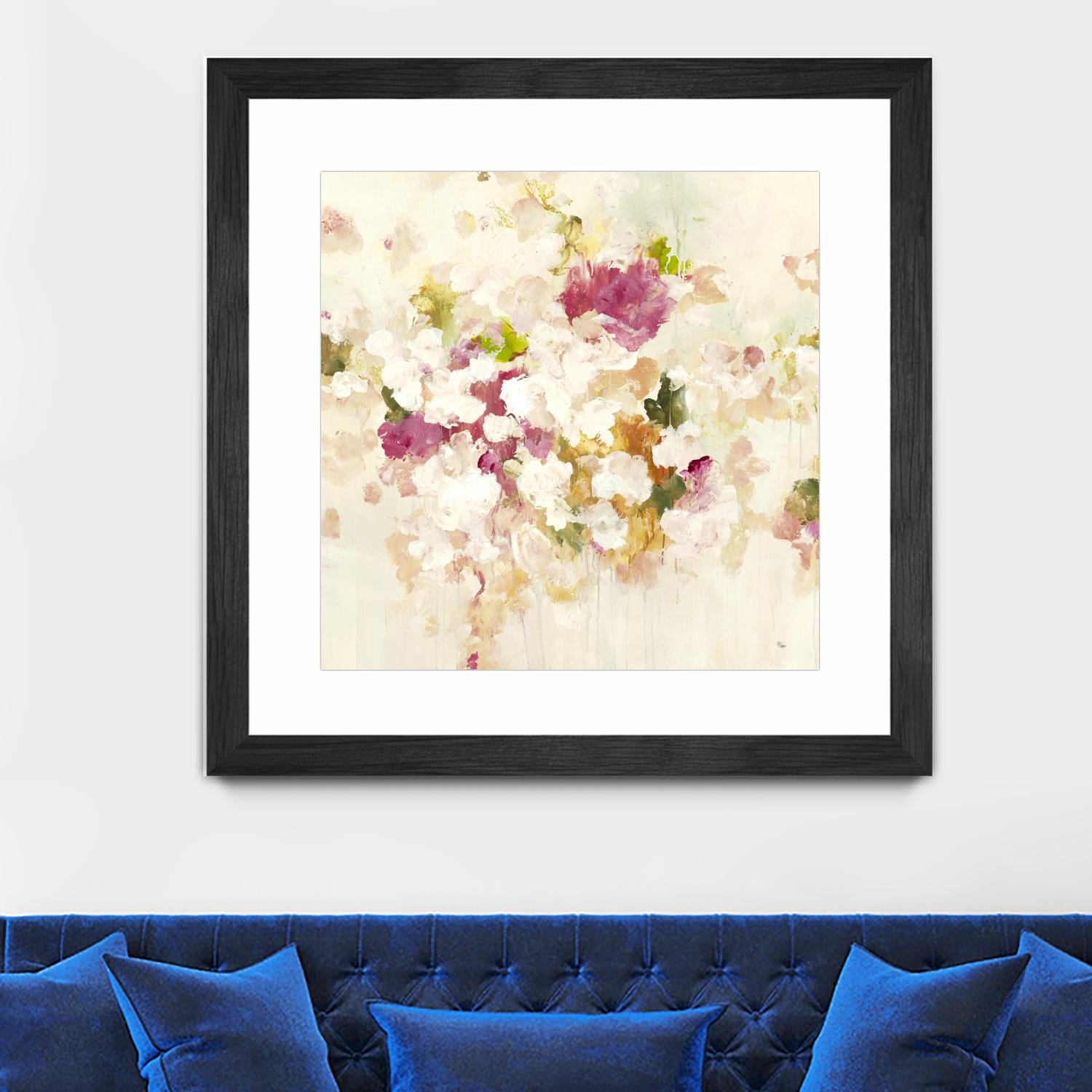 Floral Blush V4 by Lisa Ridgers on GIANT ART - whites & creams abstracted florals