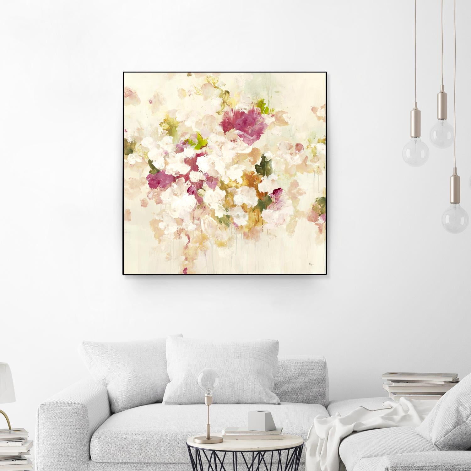 Floral Blush V4 by Lisa Ridgers on GIANT ART - whites & creams abstracted florals