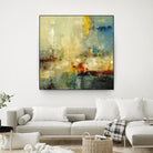 Look Before you Leap by Lisa Ridgers on GIANT ART - blue abstract
