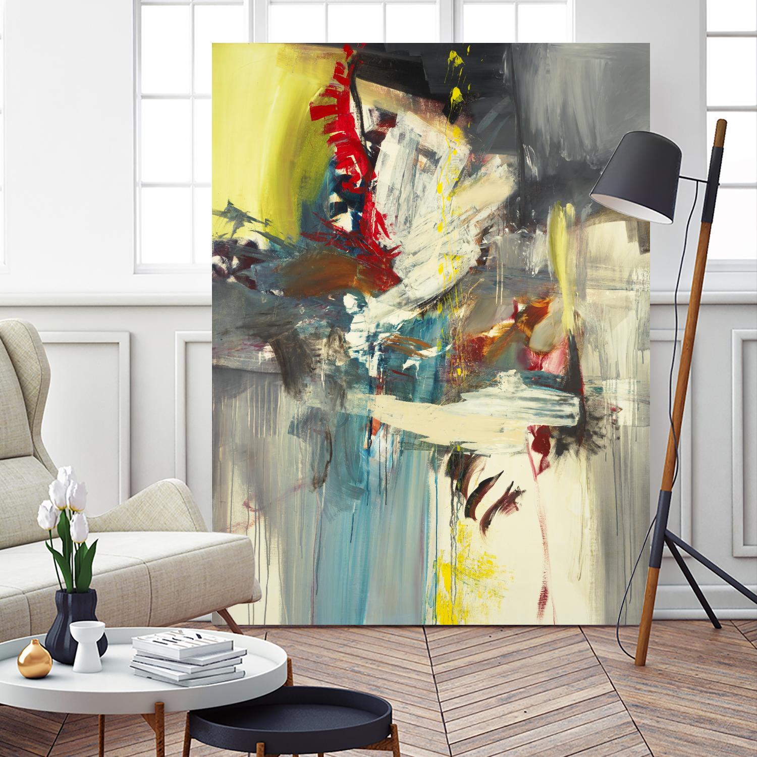 Kheeler's Garden by Sarah Stockstill on GIANT ART - yellow abstract