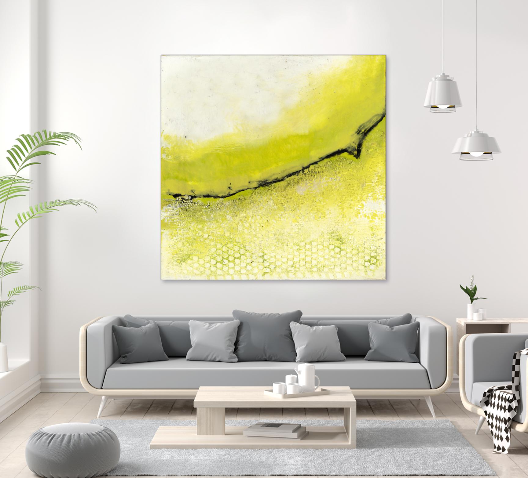 Lime Poppy by Laura Van Horne on GIANT ART - black abstract
