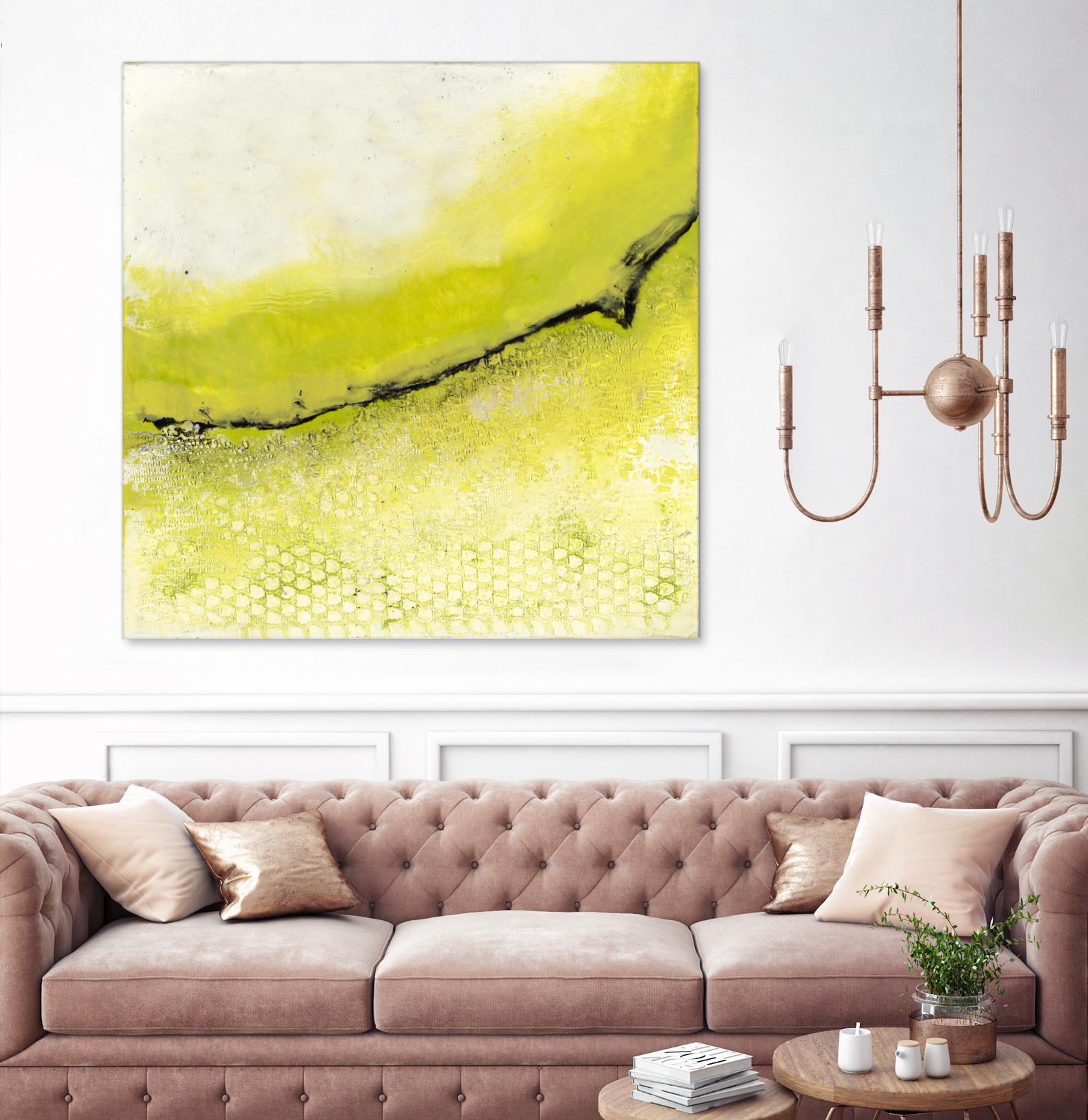 Lime Poppy by Laura Van Horne on GIANT ART - black abstract