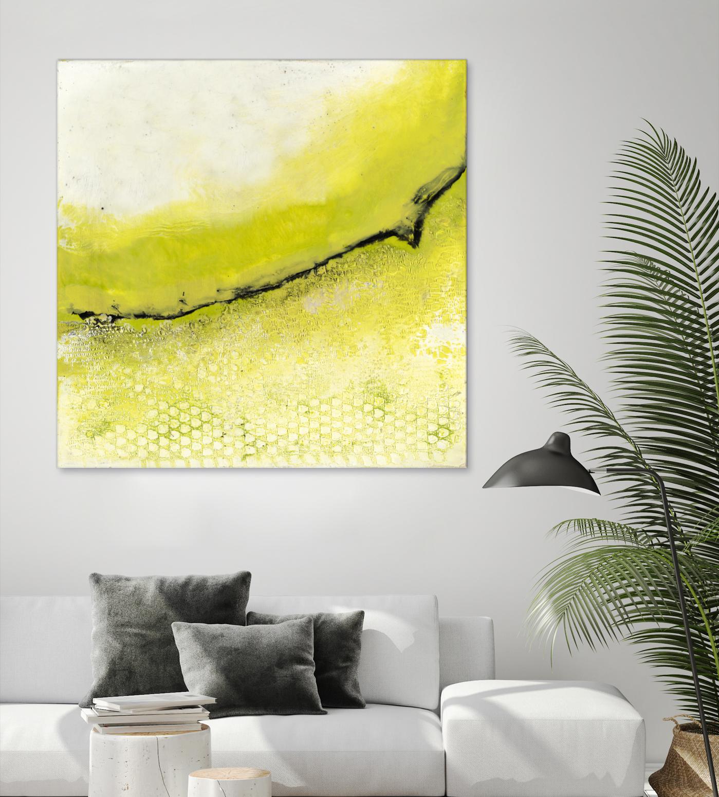 Lime Poppy by Laura Van Horne on GIANT ART - black abstract