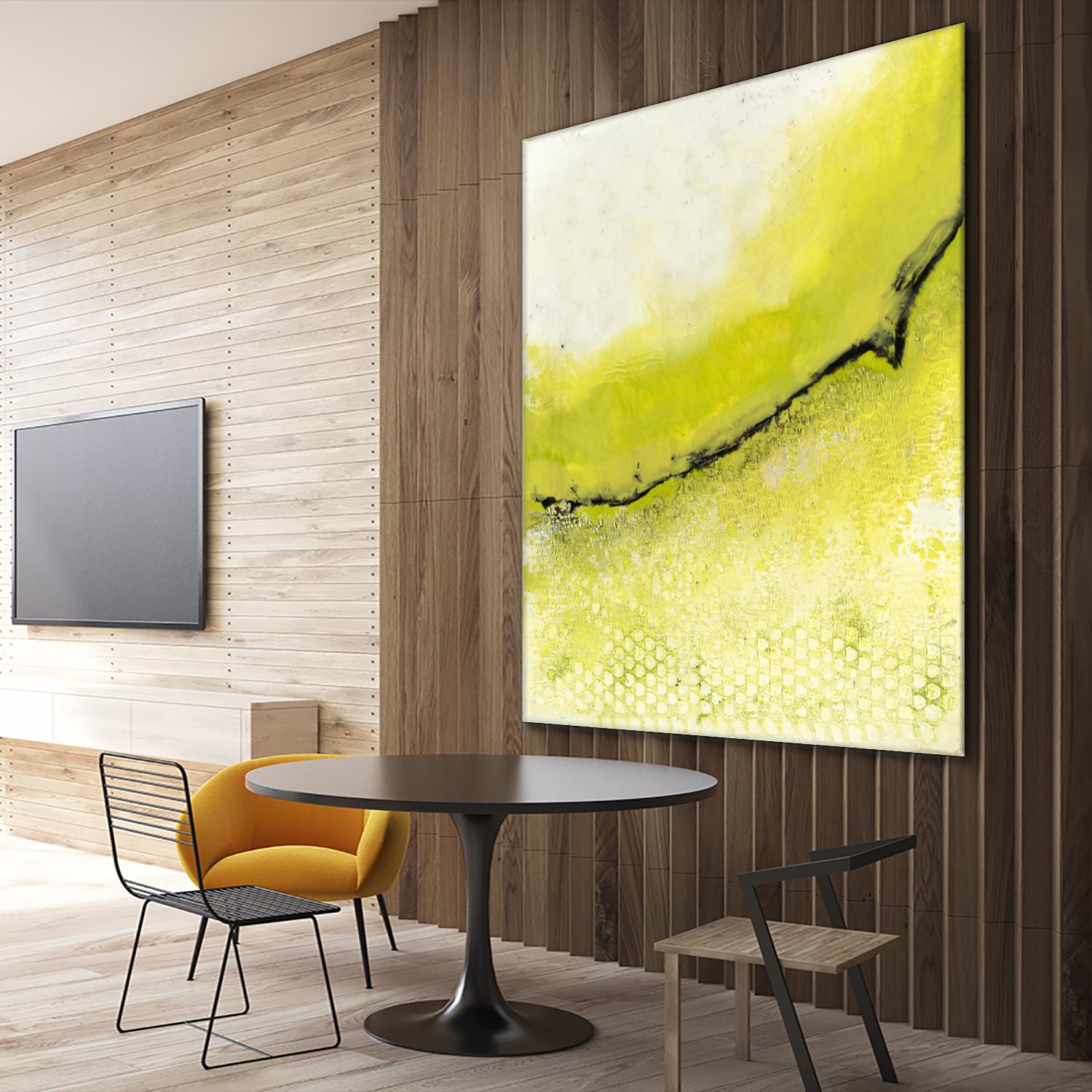 Lime Poppy by Laura Van Horne on GIANT ART - black abstract