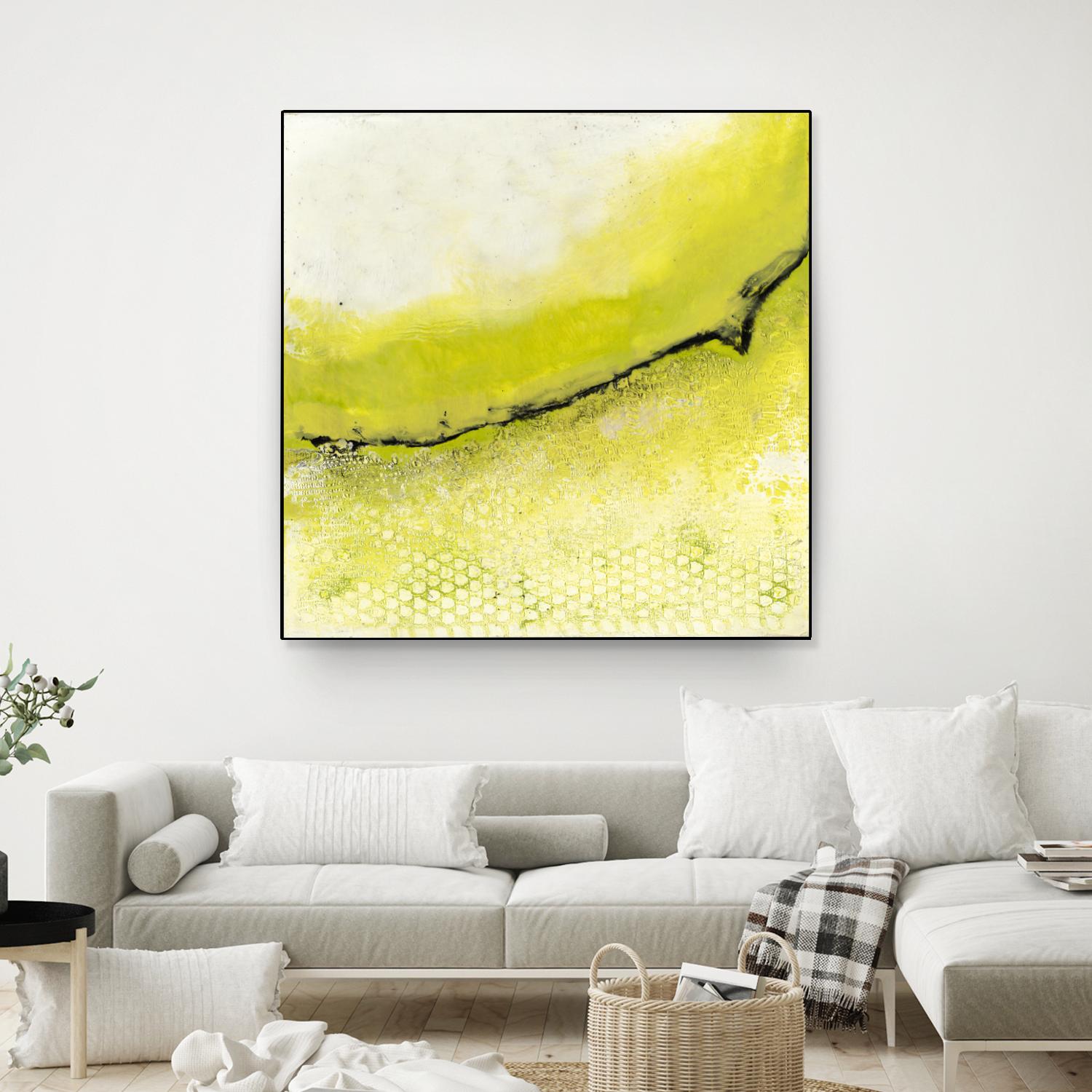 Lime Poppy by Laura Van Horne on GIANT ART - black abstract