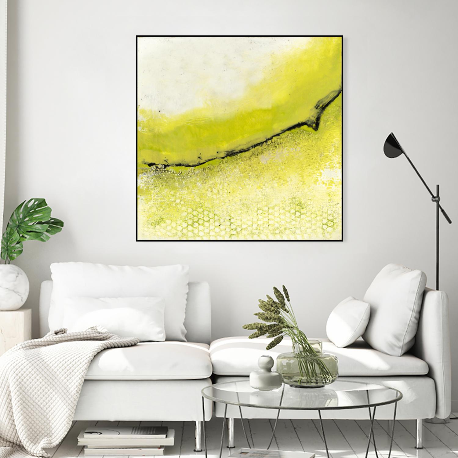 Lime Poppy by Laura Van Horne on GIANT ART - black abstract
