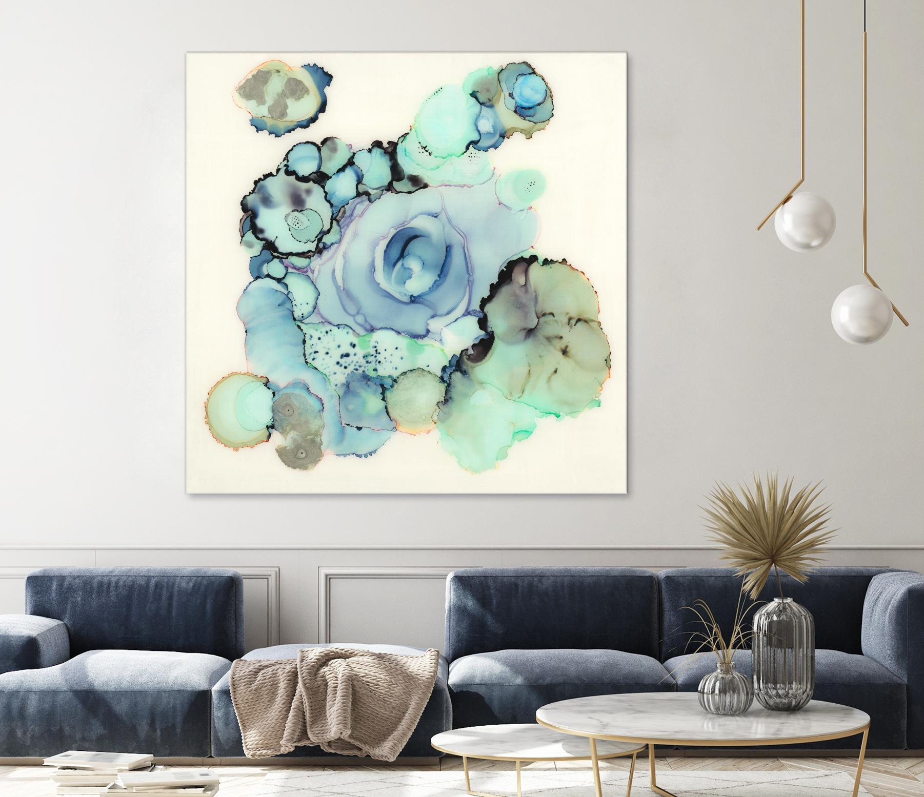 Blue Rose by Laura VanHorne on GIANT ART - blue contemporary