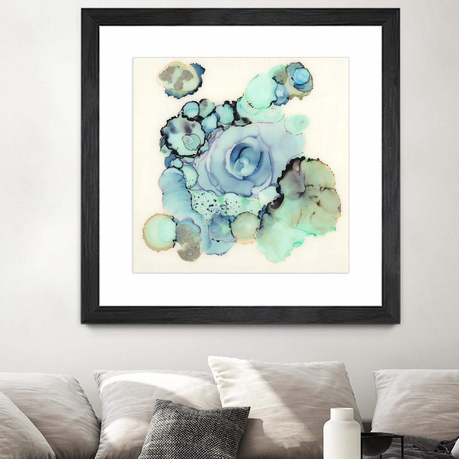 Blue Rose by Laura VanHorne on GIANT ART - blue contemporary