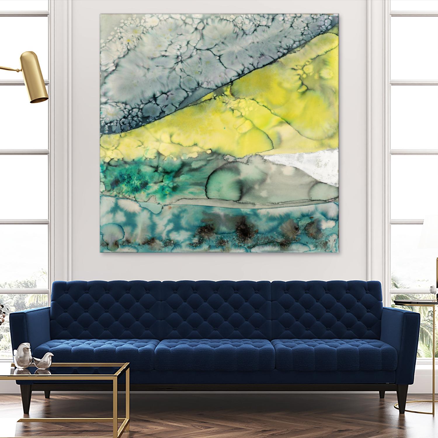 Water Hills by Laura VanHorne on GIANT ART - turquoise abstract