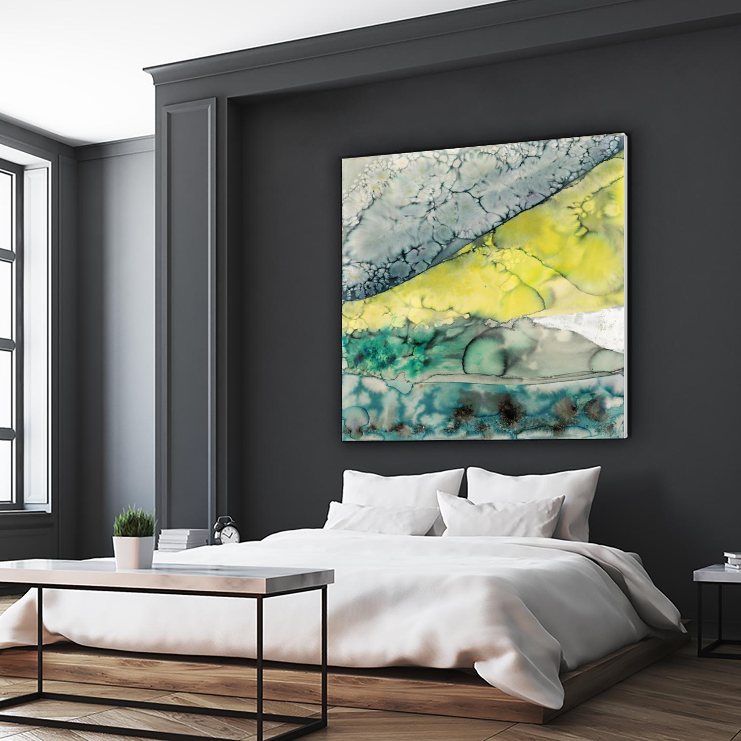 Water Hills by Laura VanHorne on GIANT ART - turquoise abstract