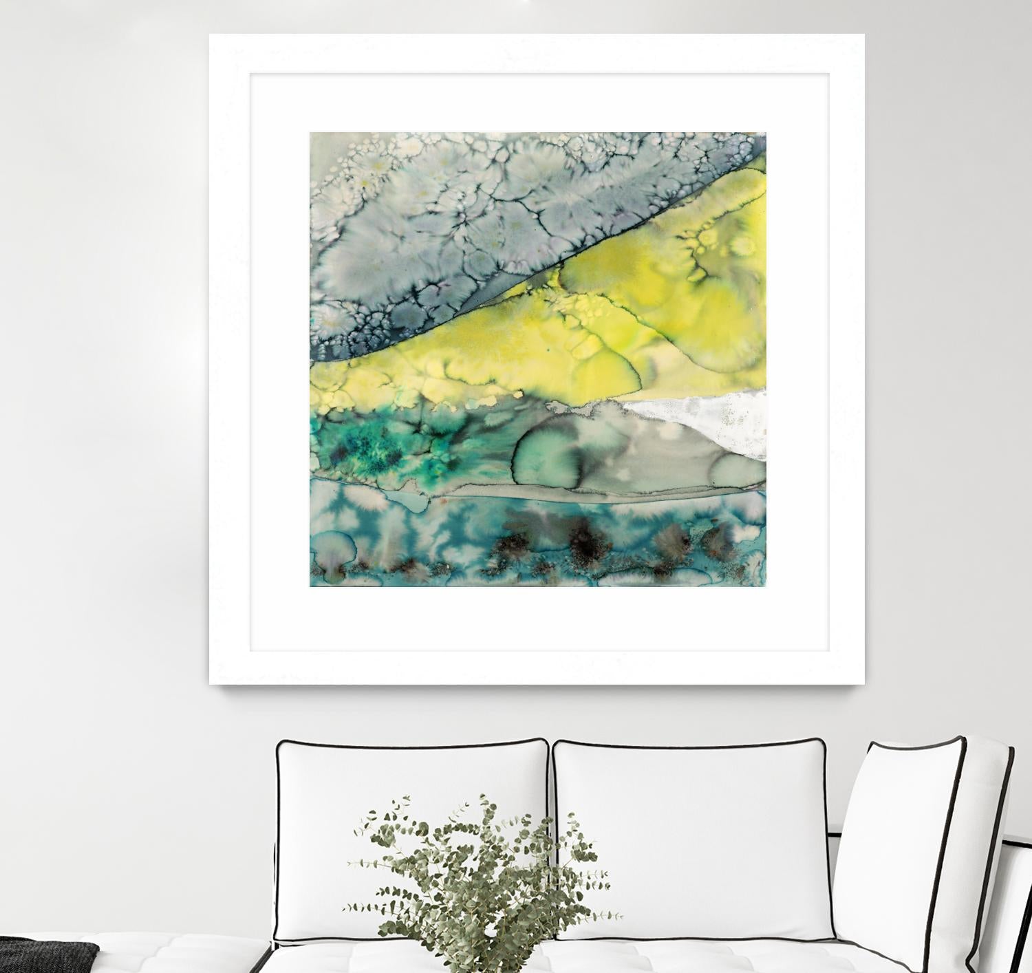 Water Hills by Laura VanHorne on GIANT ART - turquoise abstract