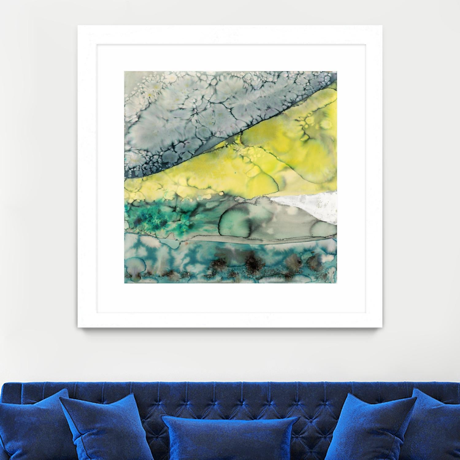 Water Hills by Laura VanHorne on GIANT ART - turquoise abstract