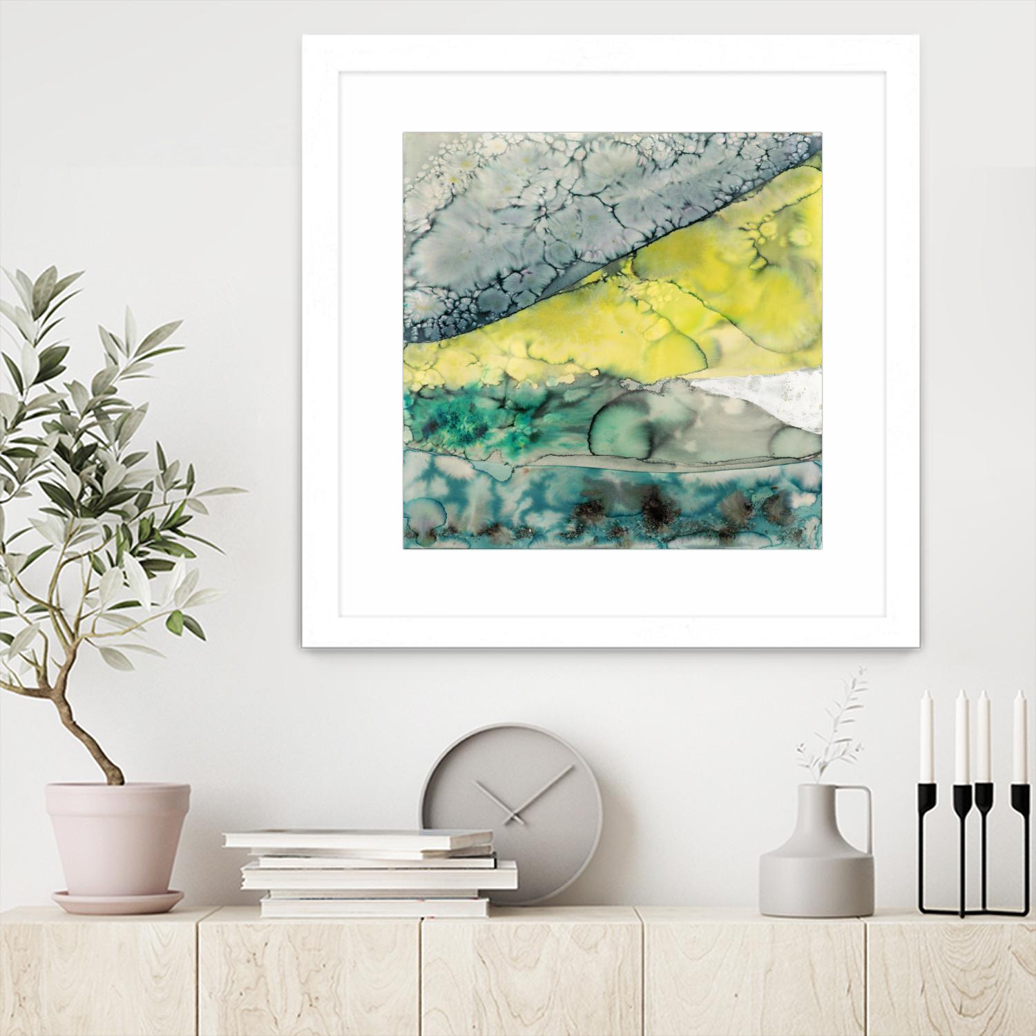 Water Hills by Laura VanHorne on GIANT ART - turquoise abstract
