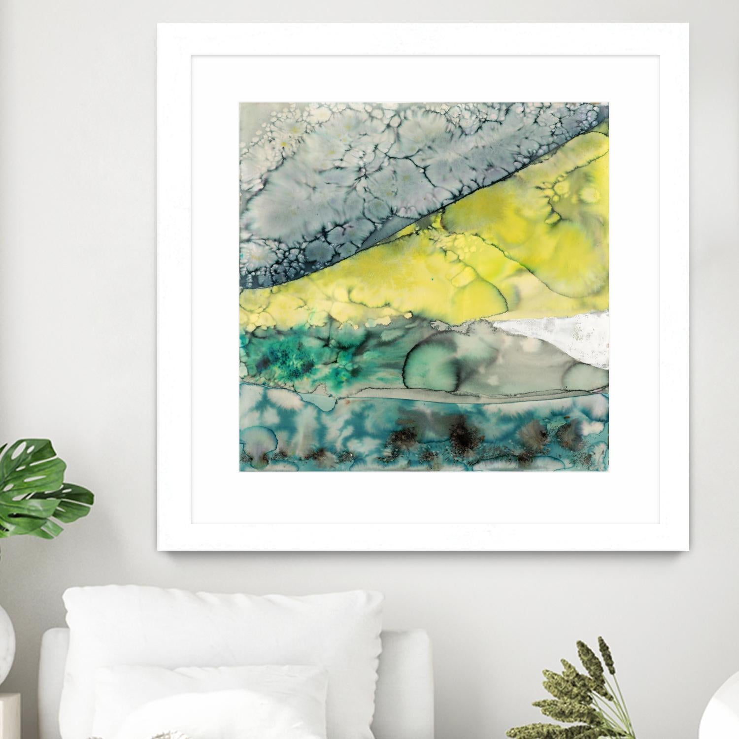 Water Hills by Laura VanHorne on GIANT ART - turquoise abstract