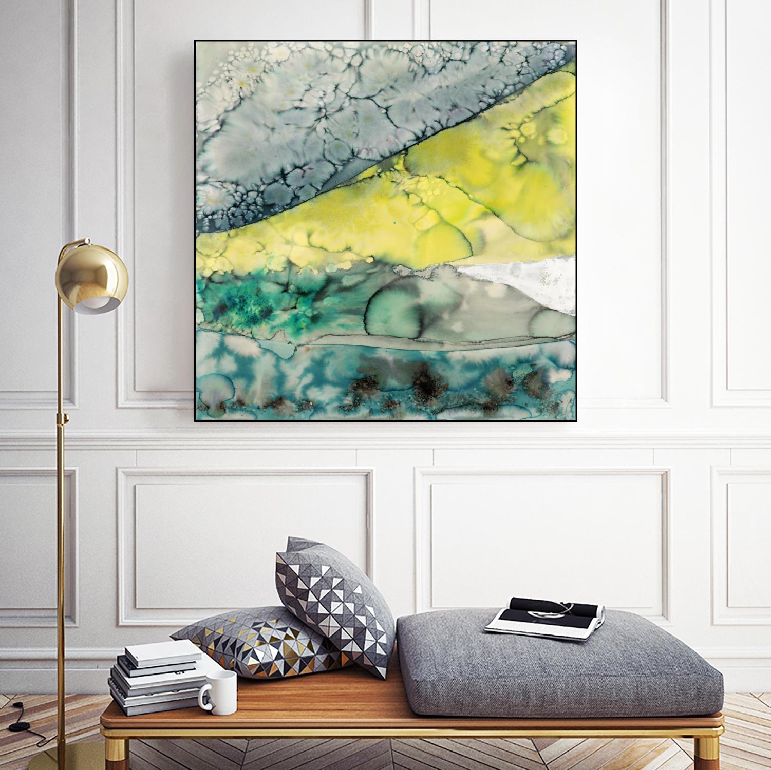 Water Hills by Laura VanHorne on GIANT ART - turquoise abstract