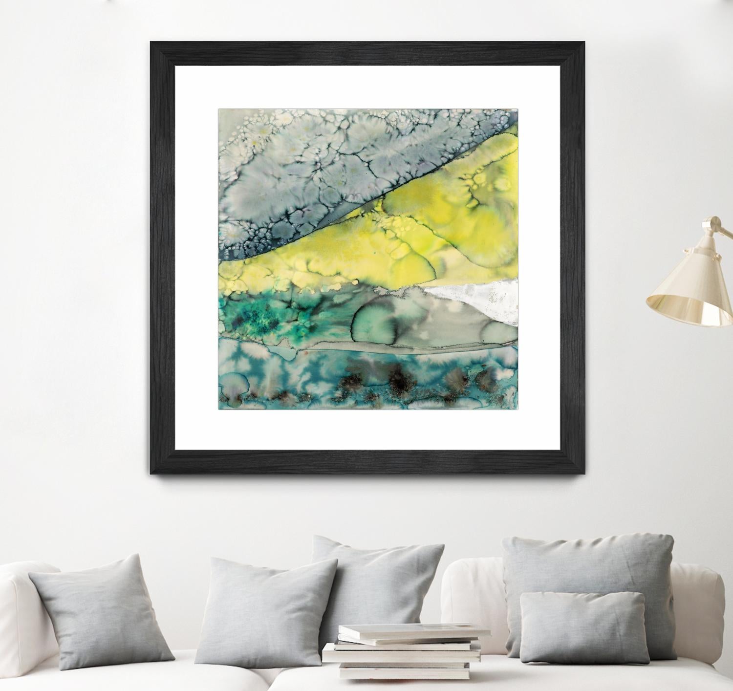 Water Hills by Laura VanHorne on GIANT ART - turquoise abstract
