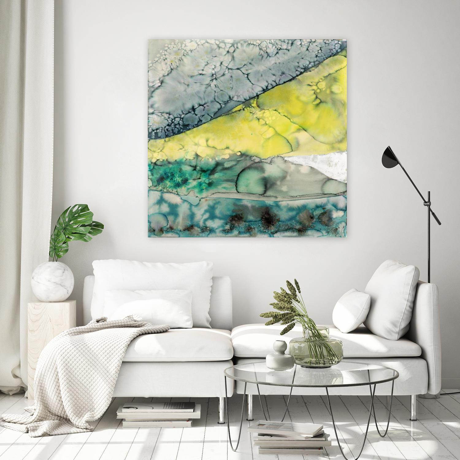 Water Hills by Laura VanHorne on GIANT ART - turquoise abstract