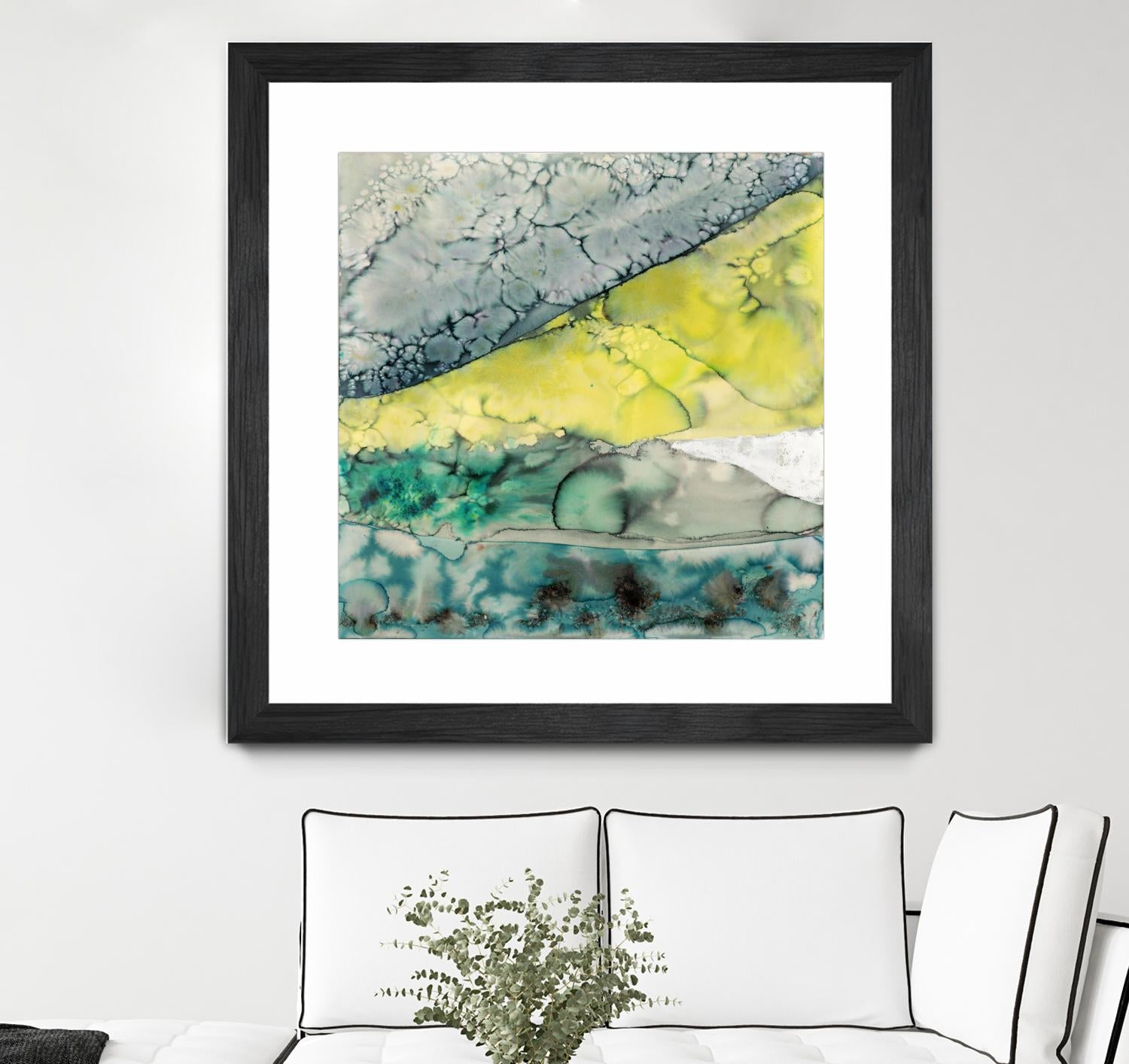 Water Hills by Laura VanHorne on GIANT ART - turquoise abstract