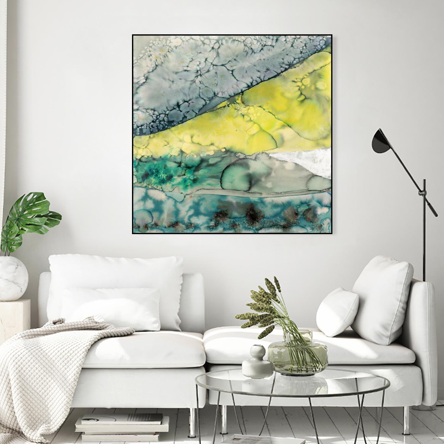 Water Hills by Laura VanHorne on GIANT ART - turquoise abstract