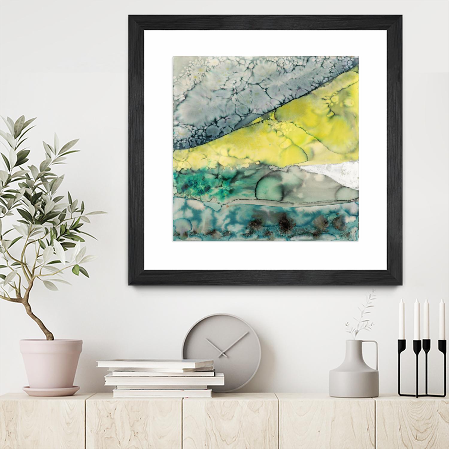 Water Hills by Laura VanHorne on GIANT ART - turquoise abstract
