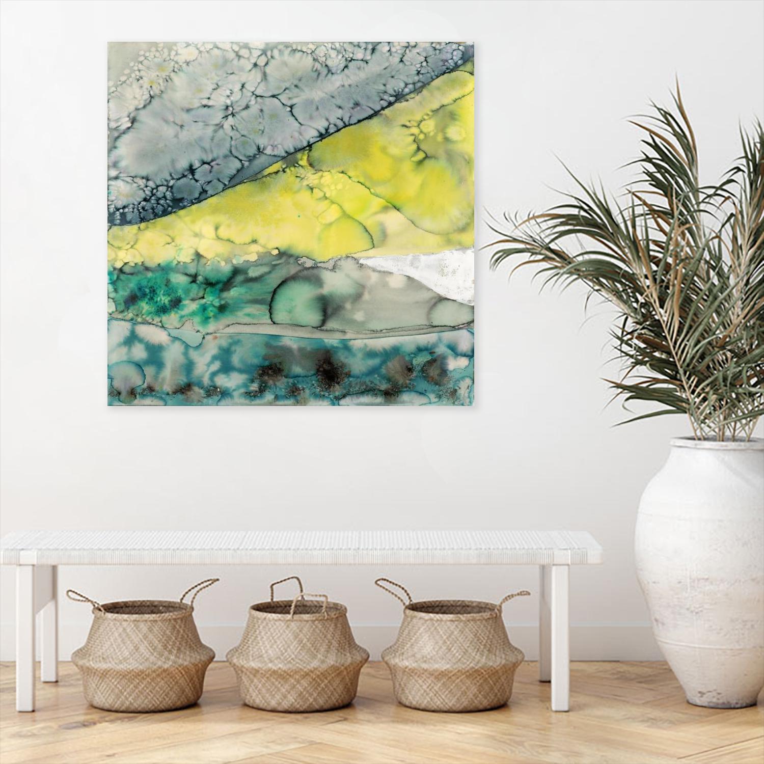 Water Hills by Laura VanHorne on GIANT ART - turquoise abstract