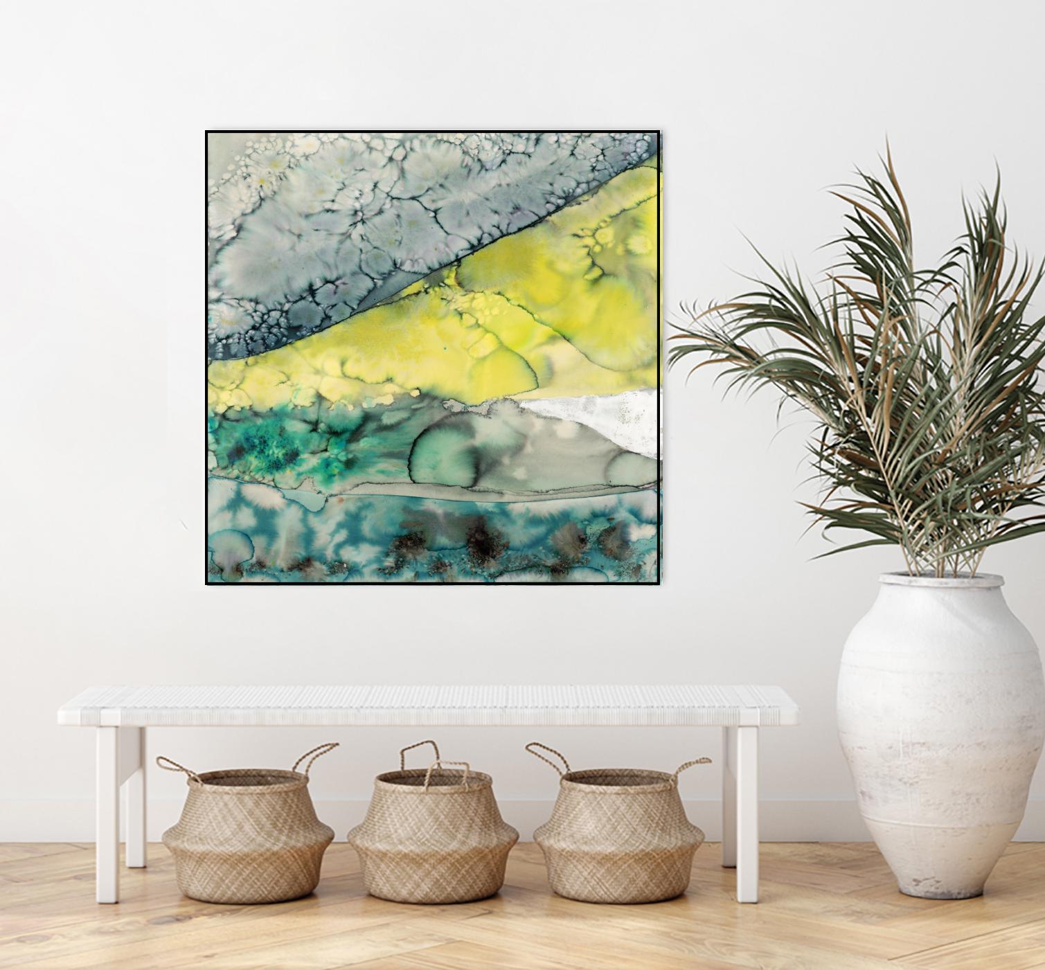 Water Hills by Laura VanHorne on GIANT ART - turquoise abstract