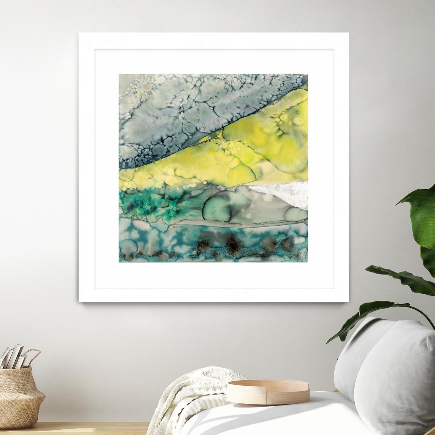 Water Hills by Laura VanHorne on GIANT ART - turquoise abstract