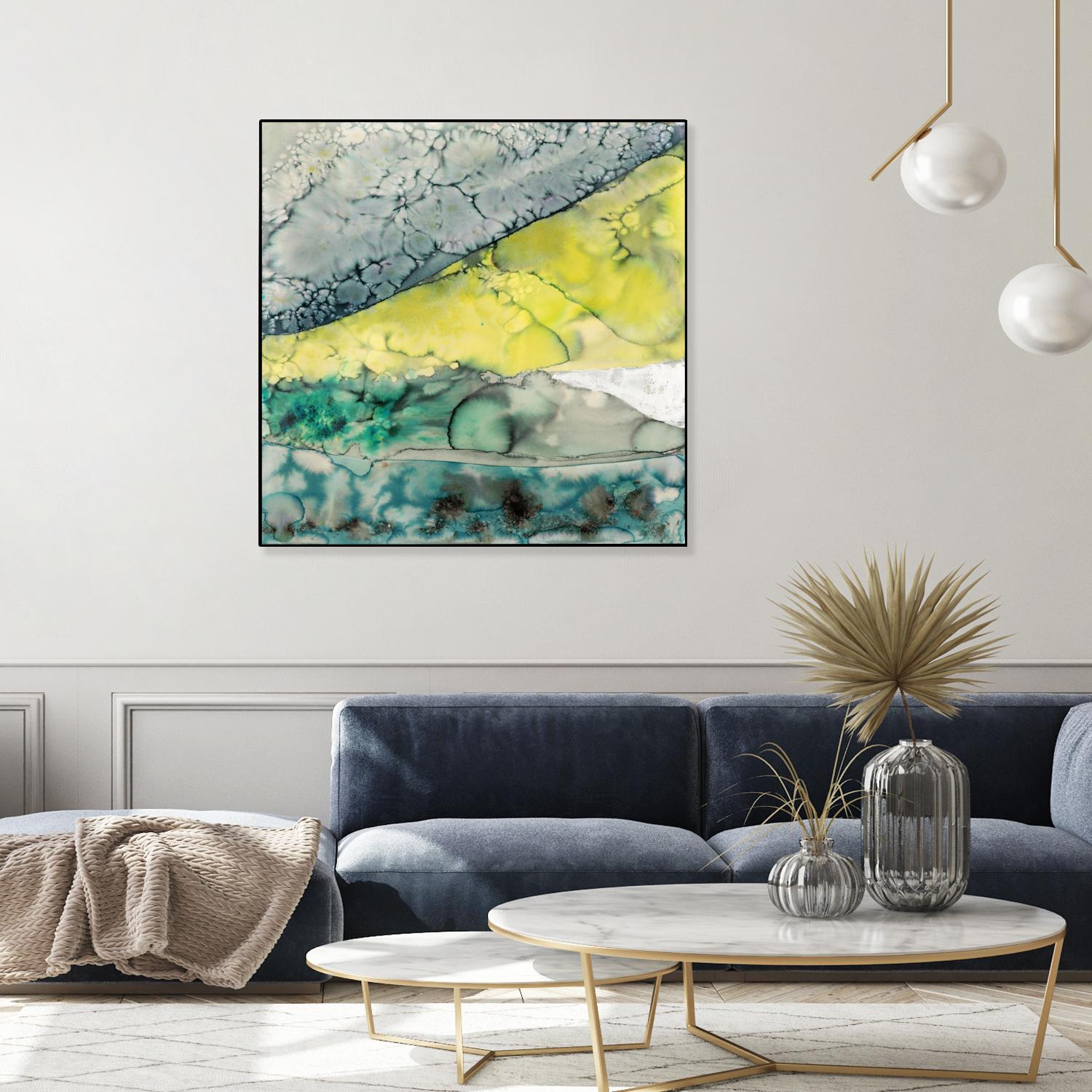 Water Hills by Laura VanHorne on GIANT ART - turquoise abstract