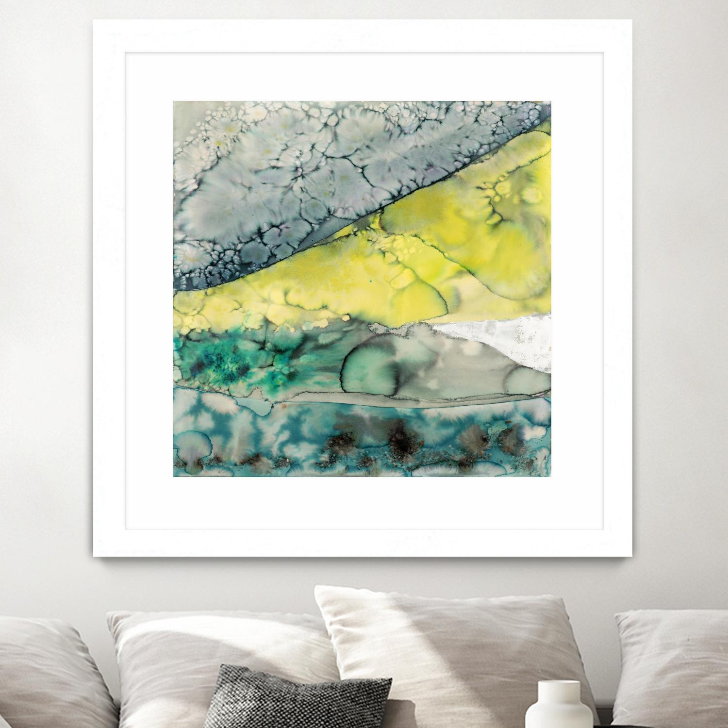 Water Hills by Laura VanHorne on GIANT ART - turquoise abstract