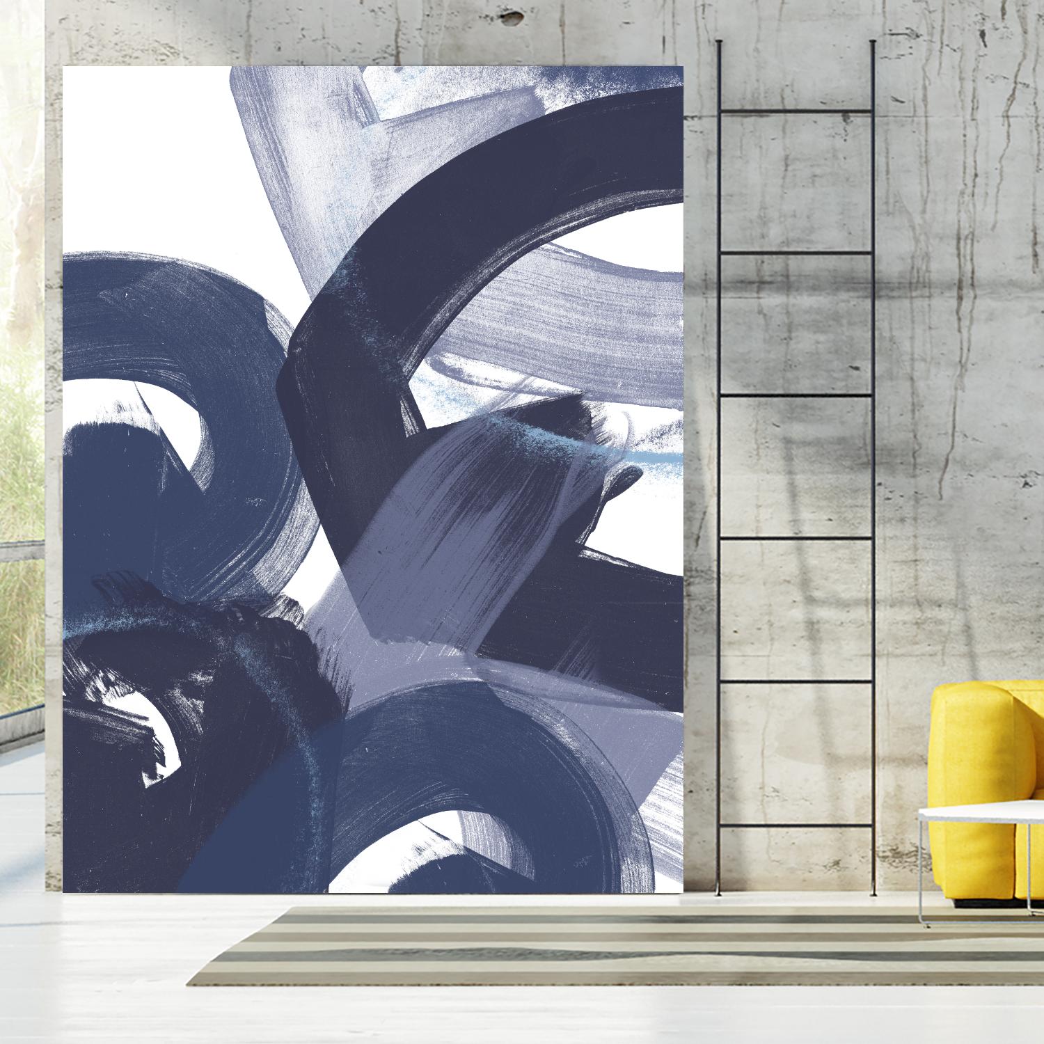 Blue on Blue II by June Erica Vess on GIANT ART - blue abstract