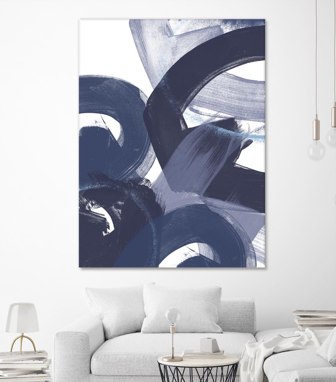 Blue on Blue II by June Erica Vess on GIANT ART - blue abstract