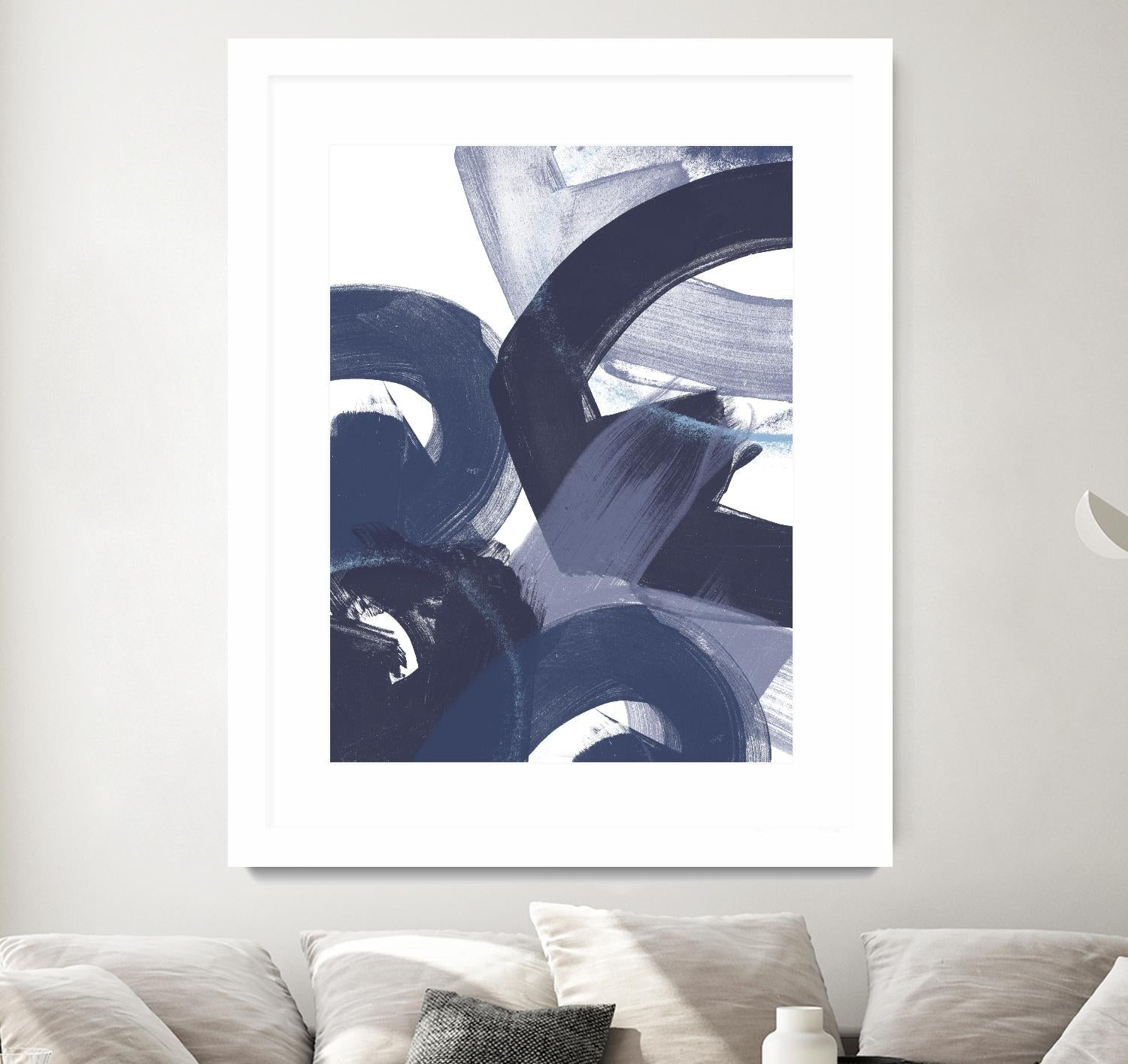 Blue on Blue II by June Erica Vess on GIANT ART - blue abstract