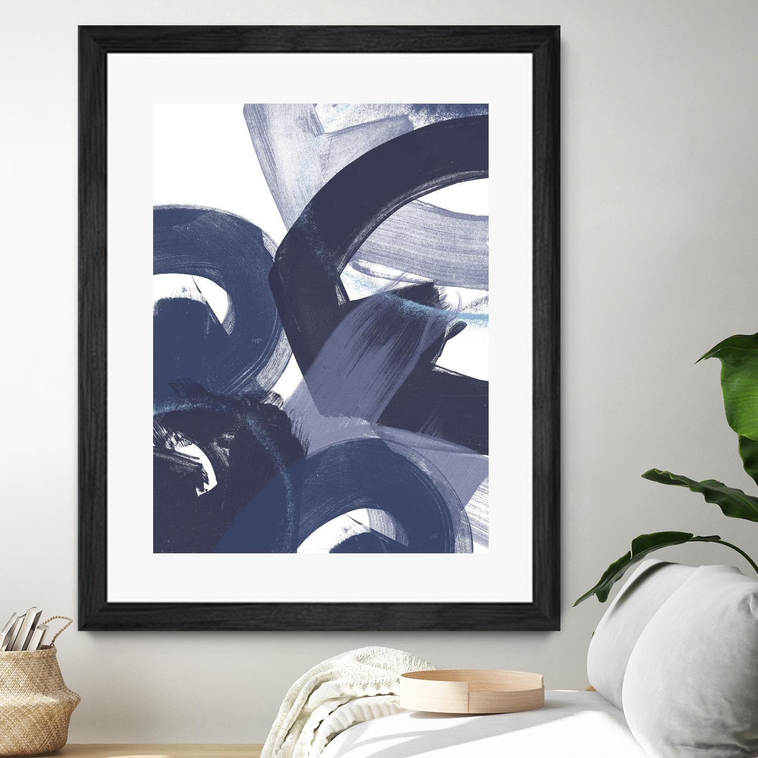 Blue on Blue II by June Erica Vess on GIANT ART - blue abstract