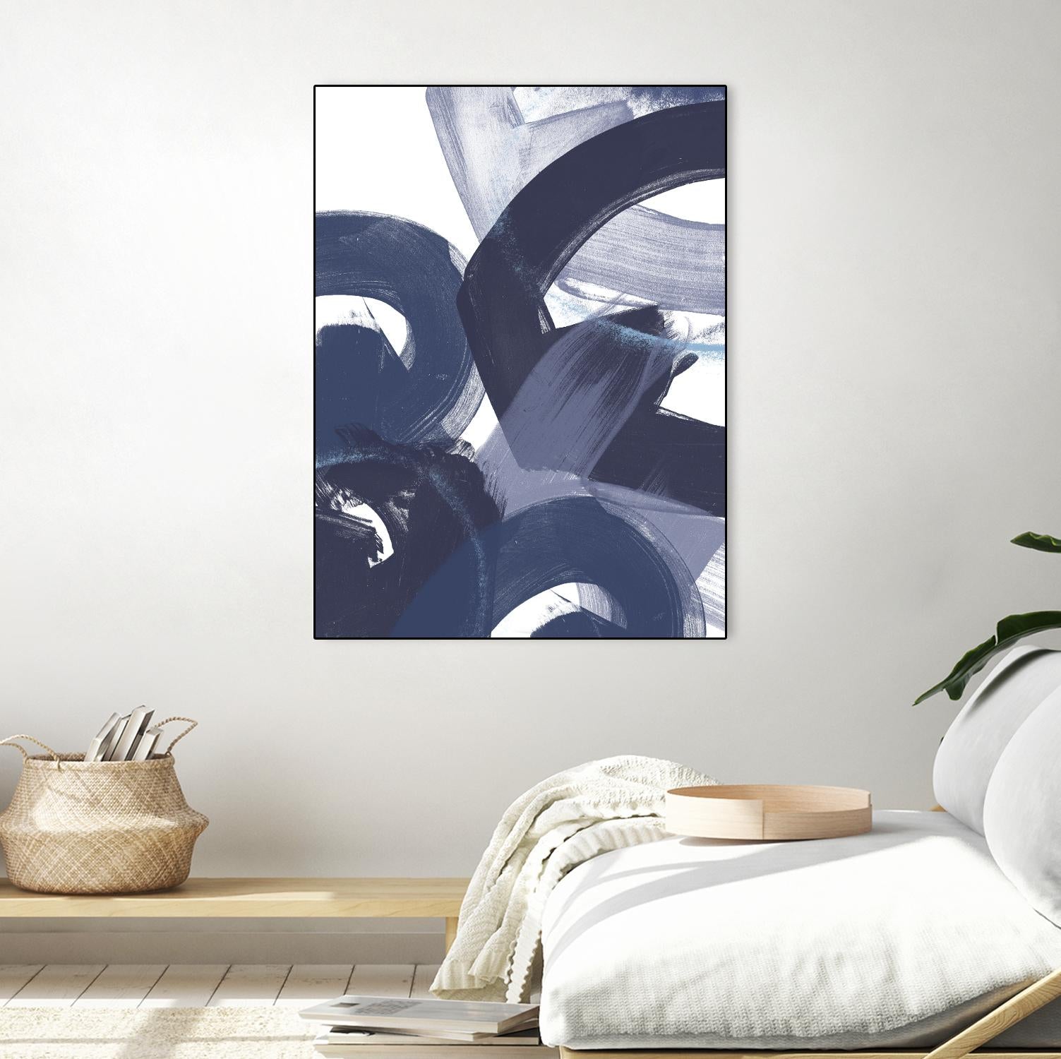 Blue on Blue II by June Erica Vess on GIANT ART - blue abstract