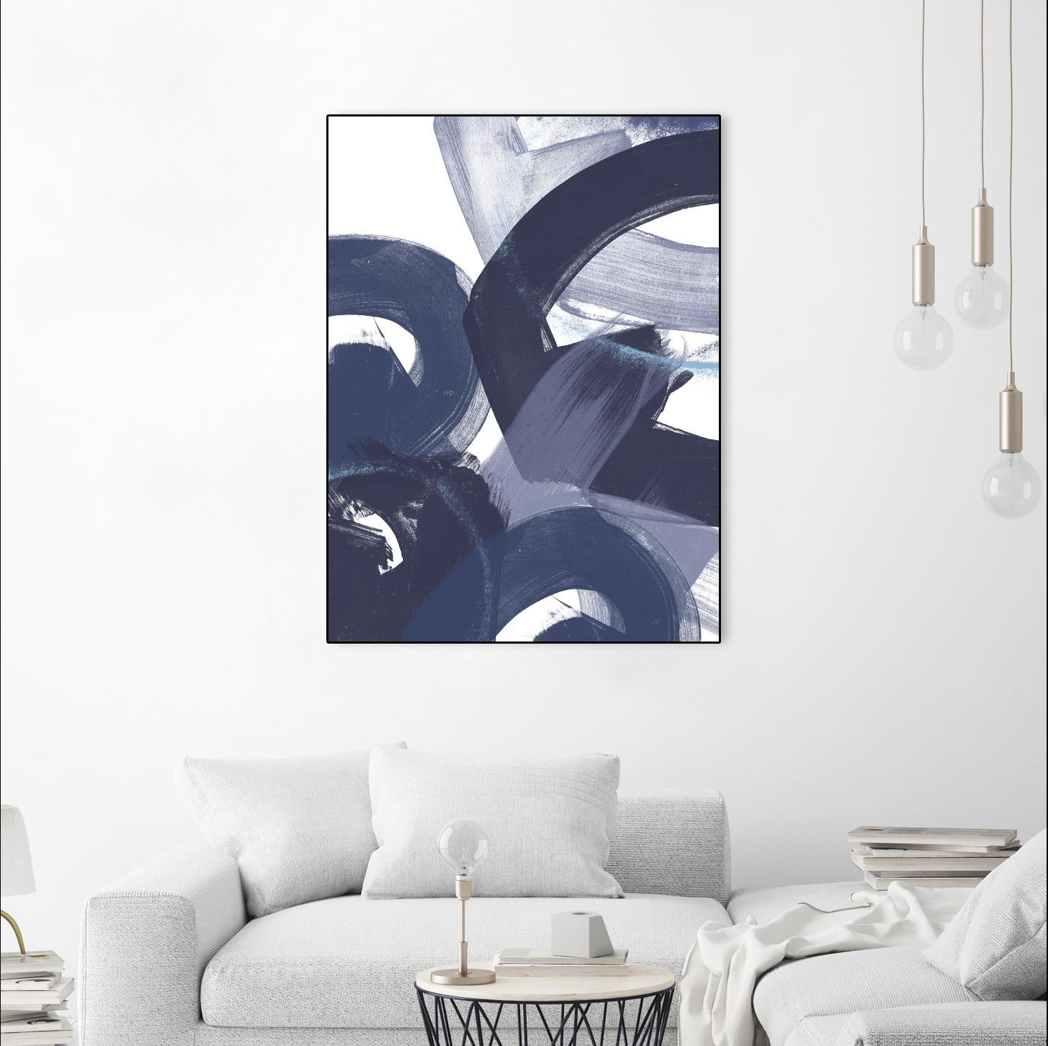 Blue on Blue II by June Erica Vess on GIANT ART - blue abstract