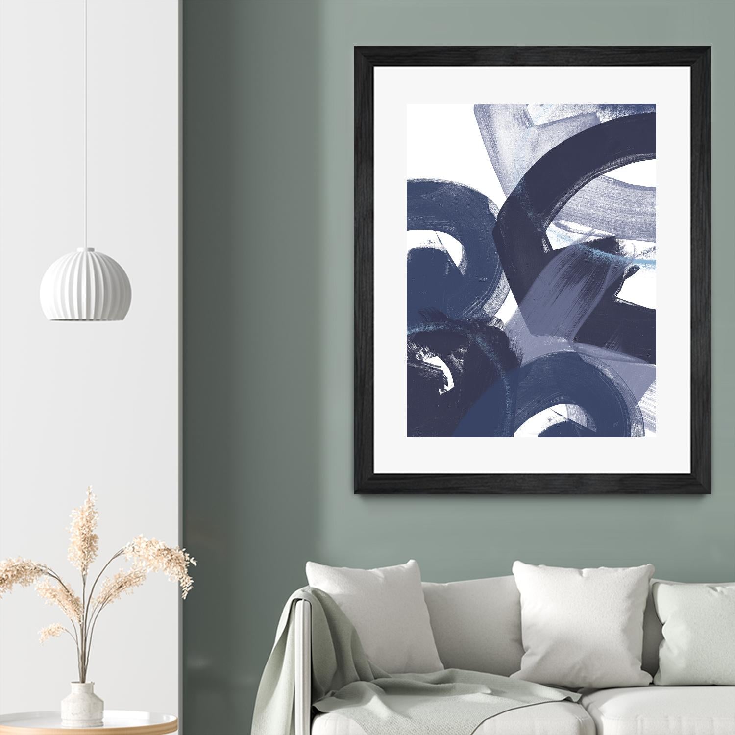 Blue on Blue II by June Erica Vess on GIANT ART - blue abstract