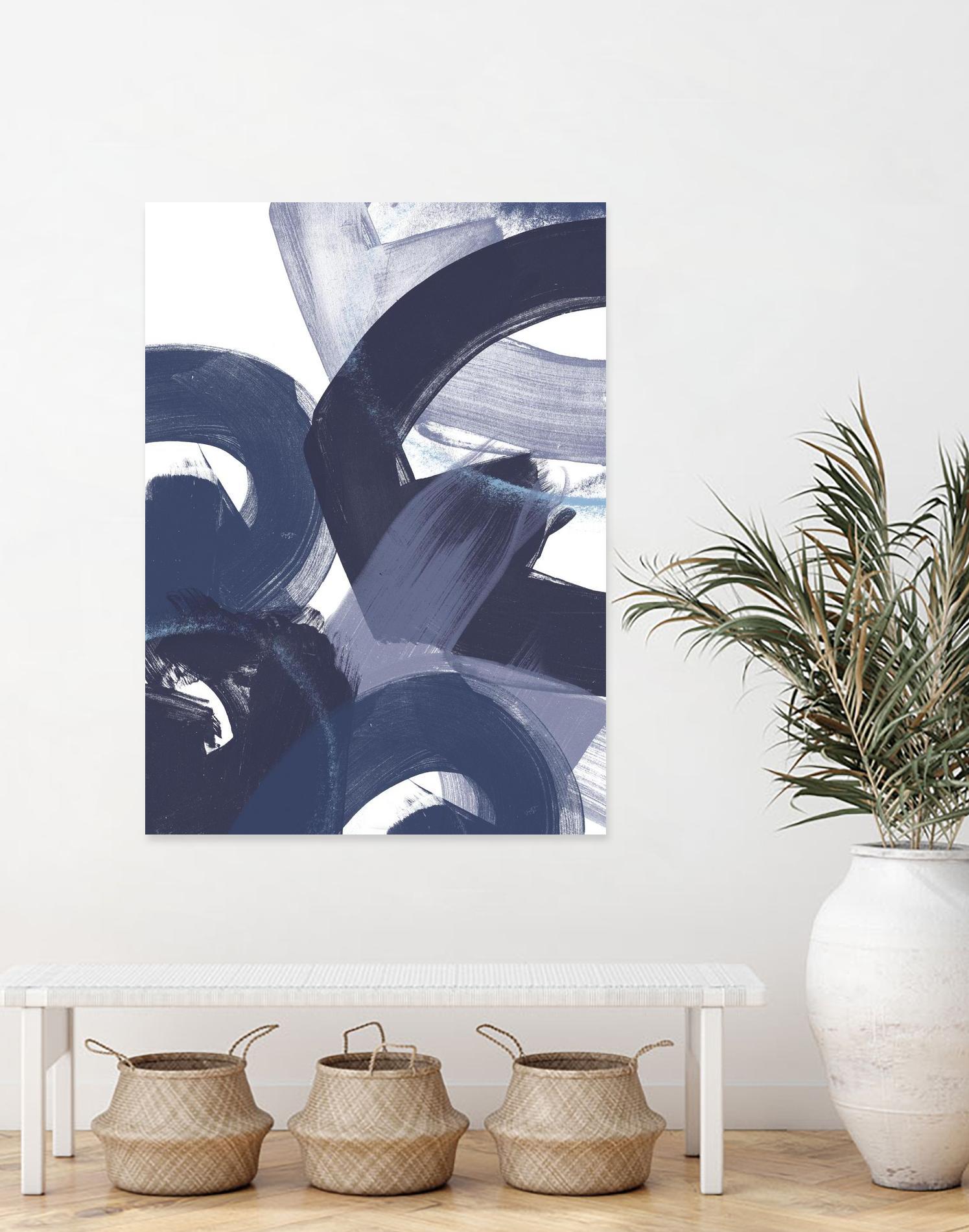 Blue on Blue II by June Erica Vess on GIANT ART - blue abstract