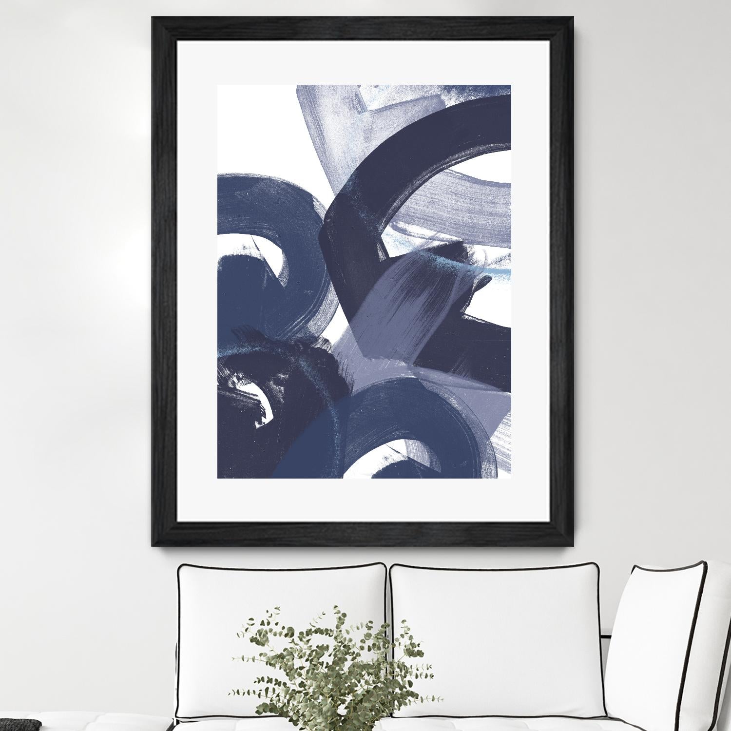 Blue on Blue II by June Erica Vess on GIANT ART - blue abstract