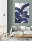 Blue on Blue II by June Erica Vess on GIANT ART - blue abstract