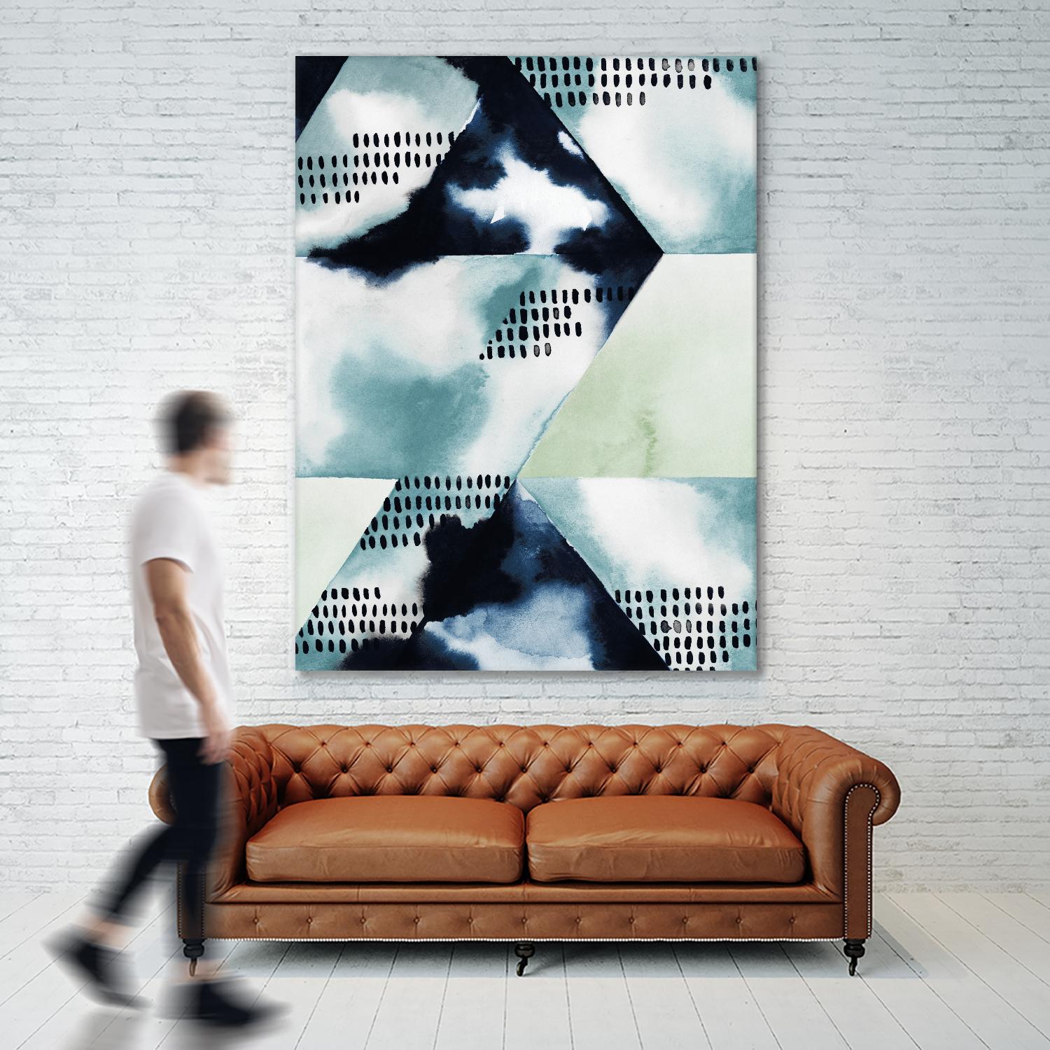 Blue Billow I by Grace Popp on GIANT ART - blue abstract