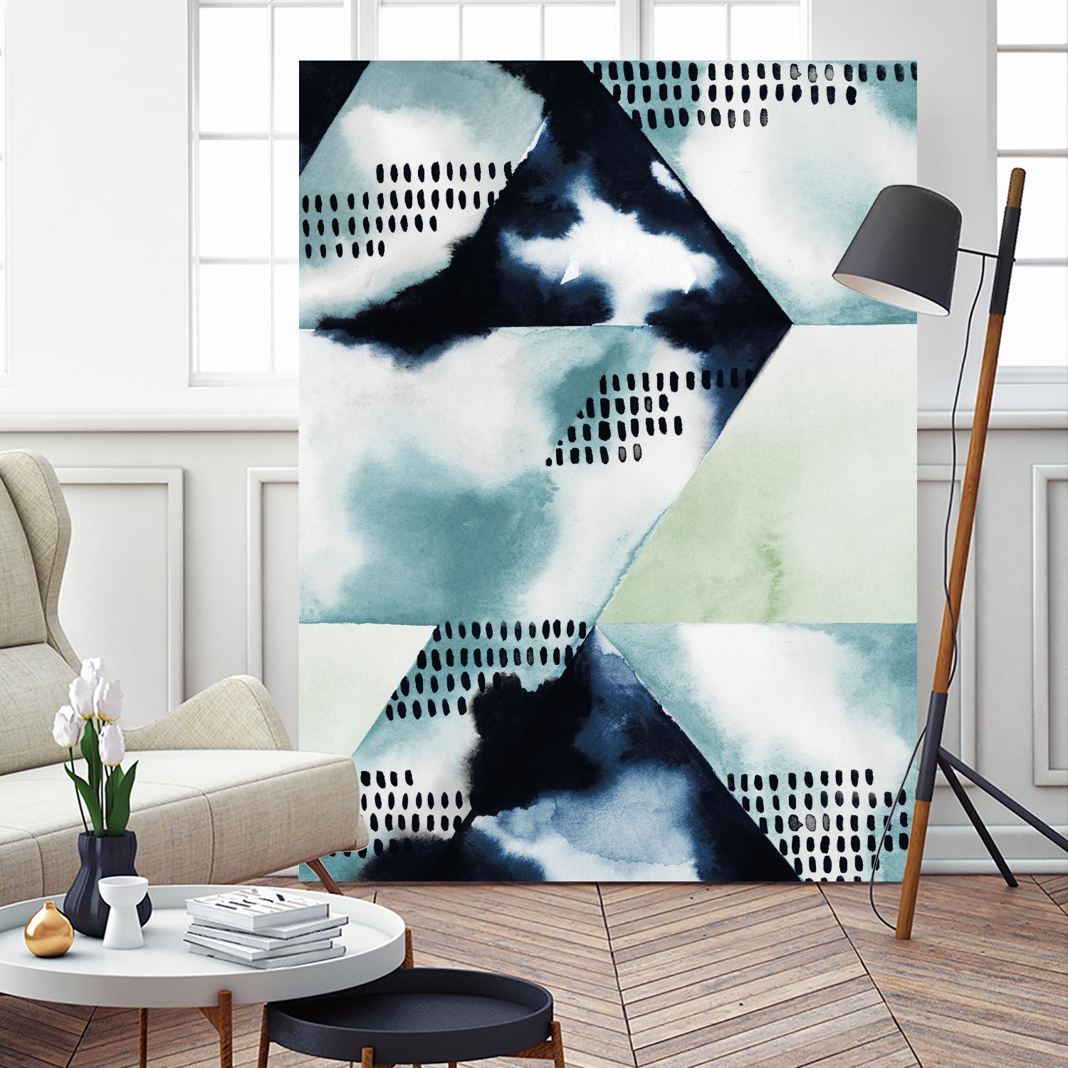 Blue Billow I by Grace Popp on GIANT ART - blue abstract