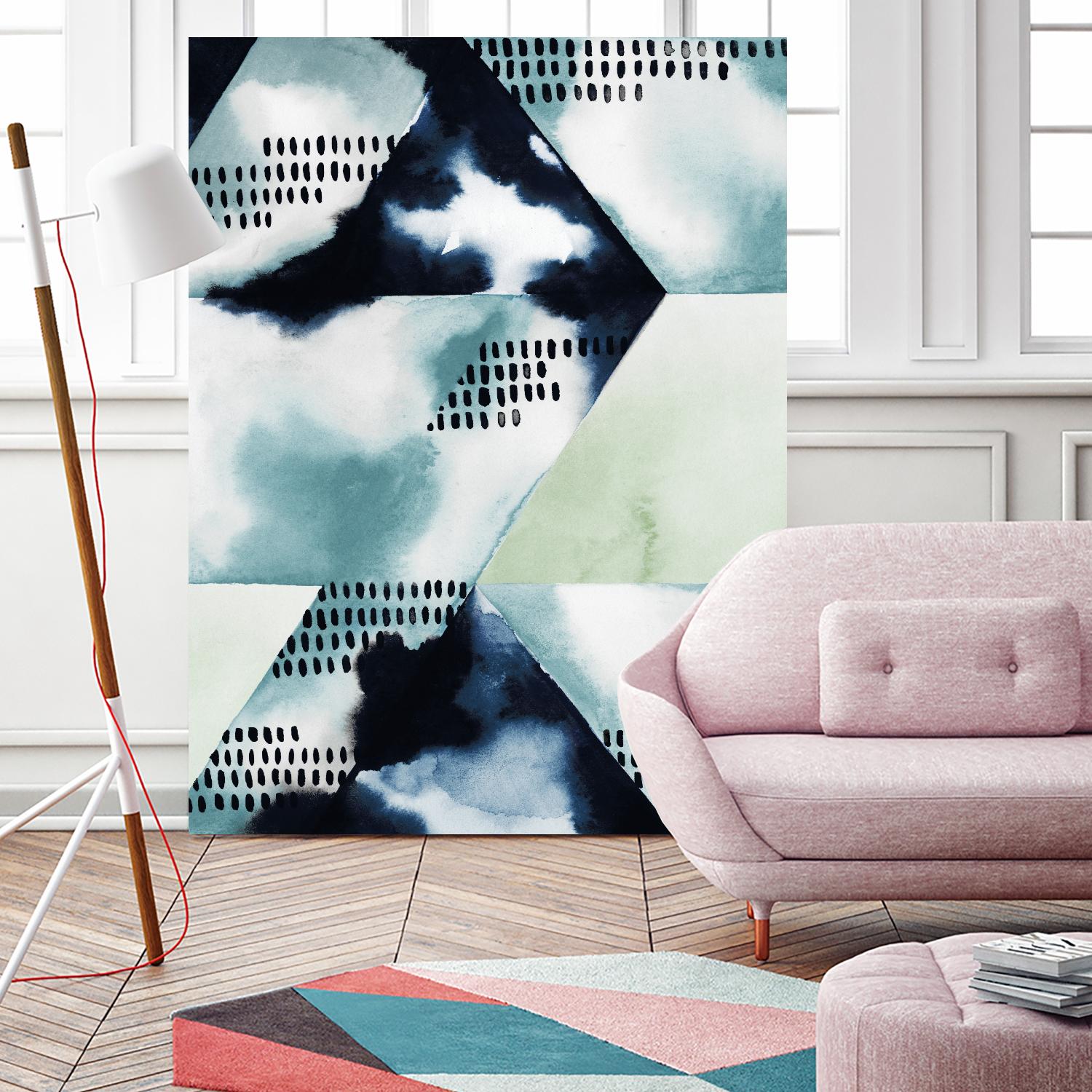 Blue Billow I by Grace Popp on GIANT ART - blue abstract