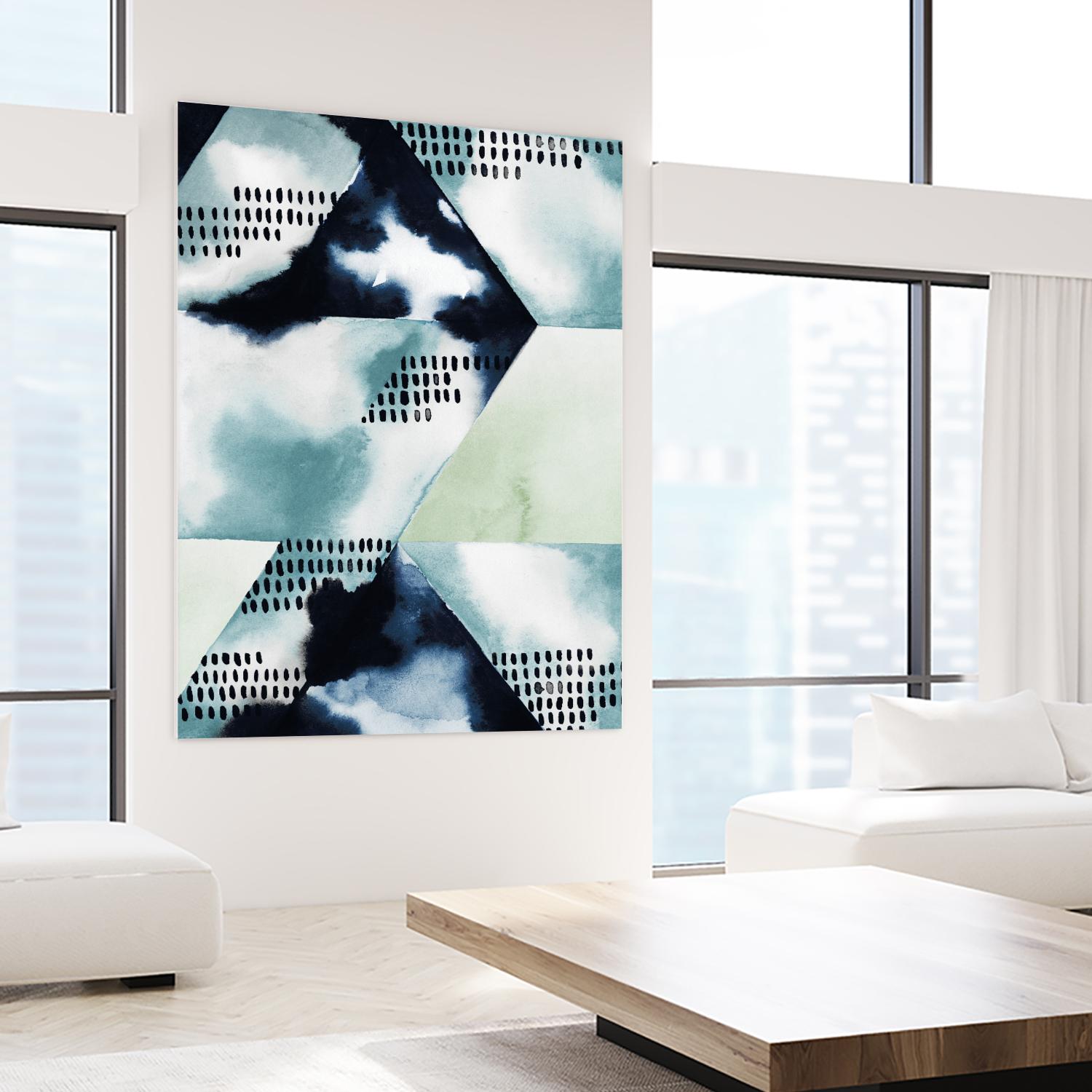 Blue Billow I by Grace Popp on GIANT ART - blue abstract