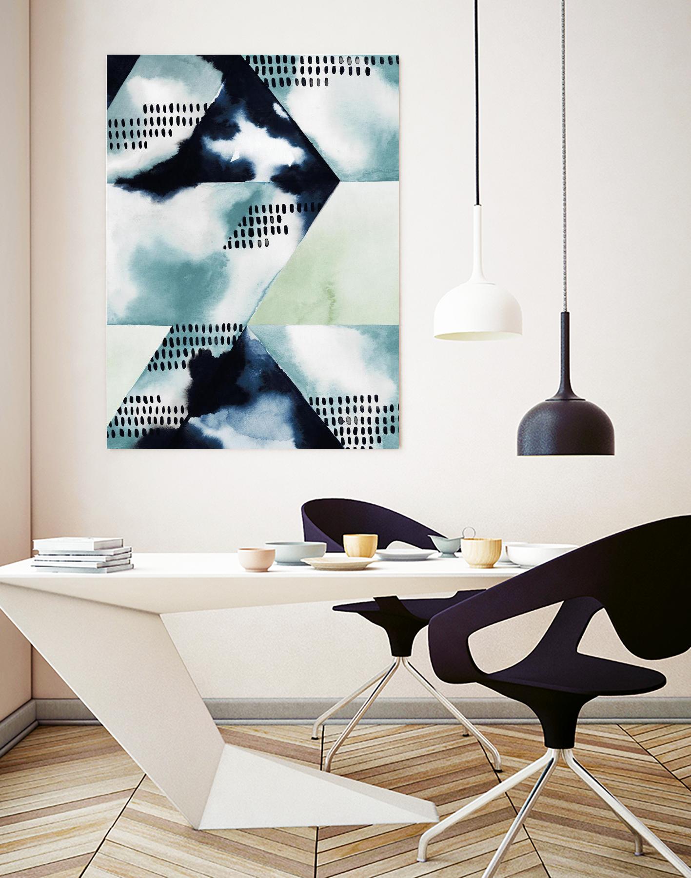 Blue Billow I by Grace Popp on GIANT ART - blue abstract