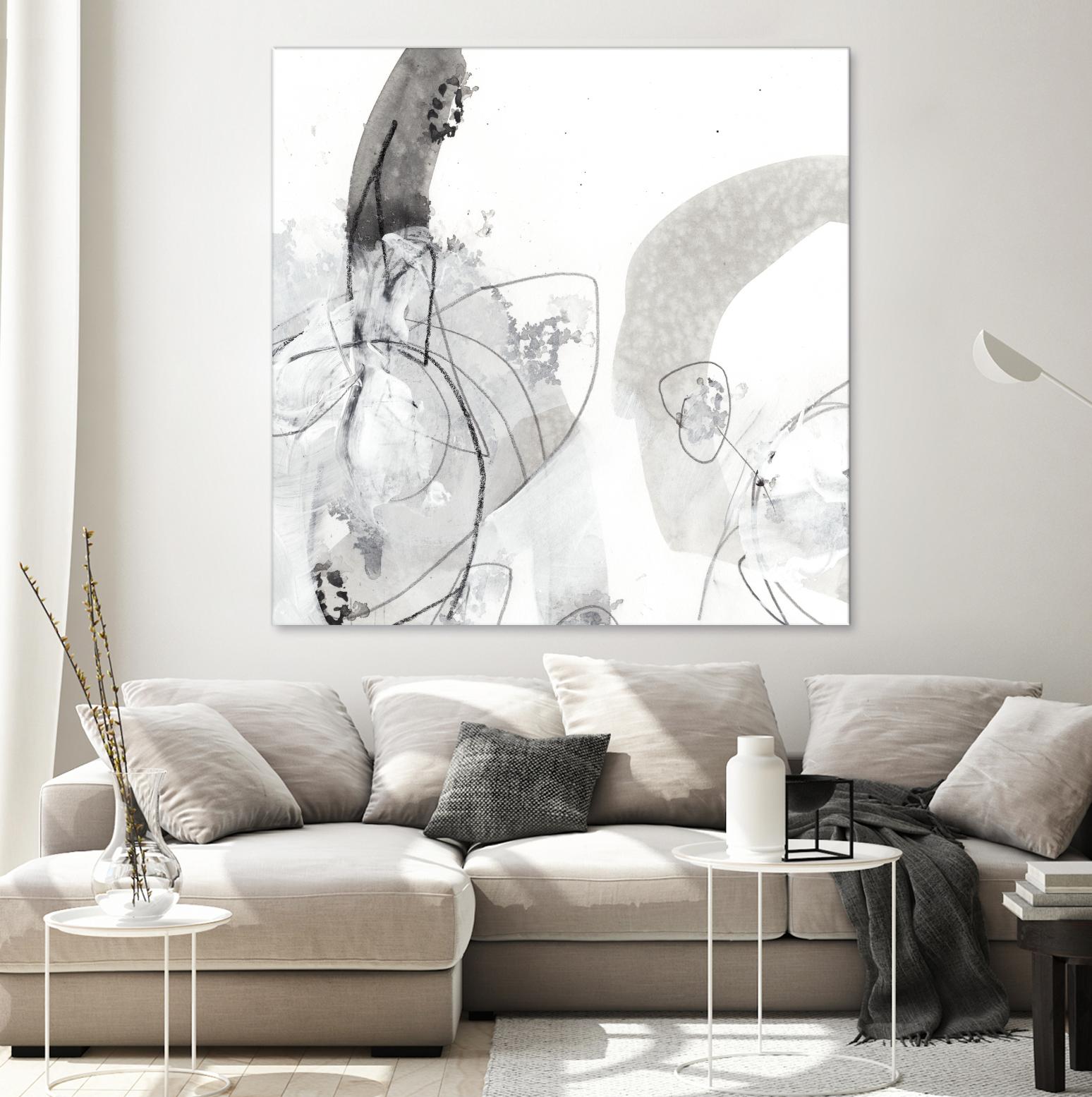 Monochrome Gestures III by June Erica Vess on GIANT ART - black abstract