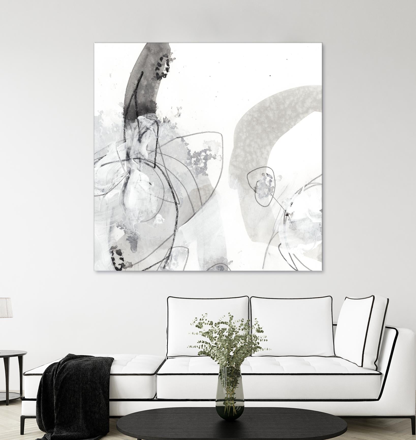 Monochrome Gestures III by June Erica Vess on GIANT ART - black abstract