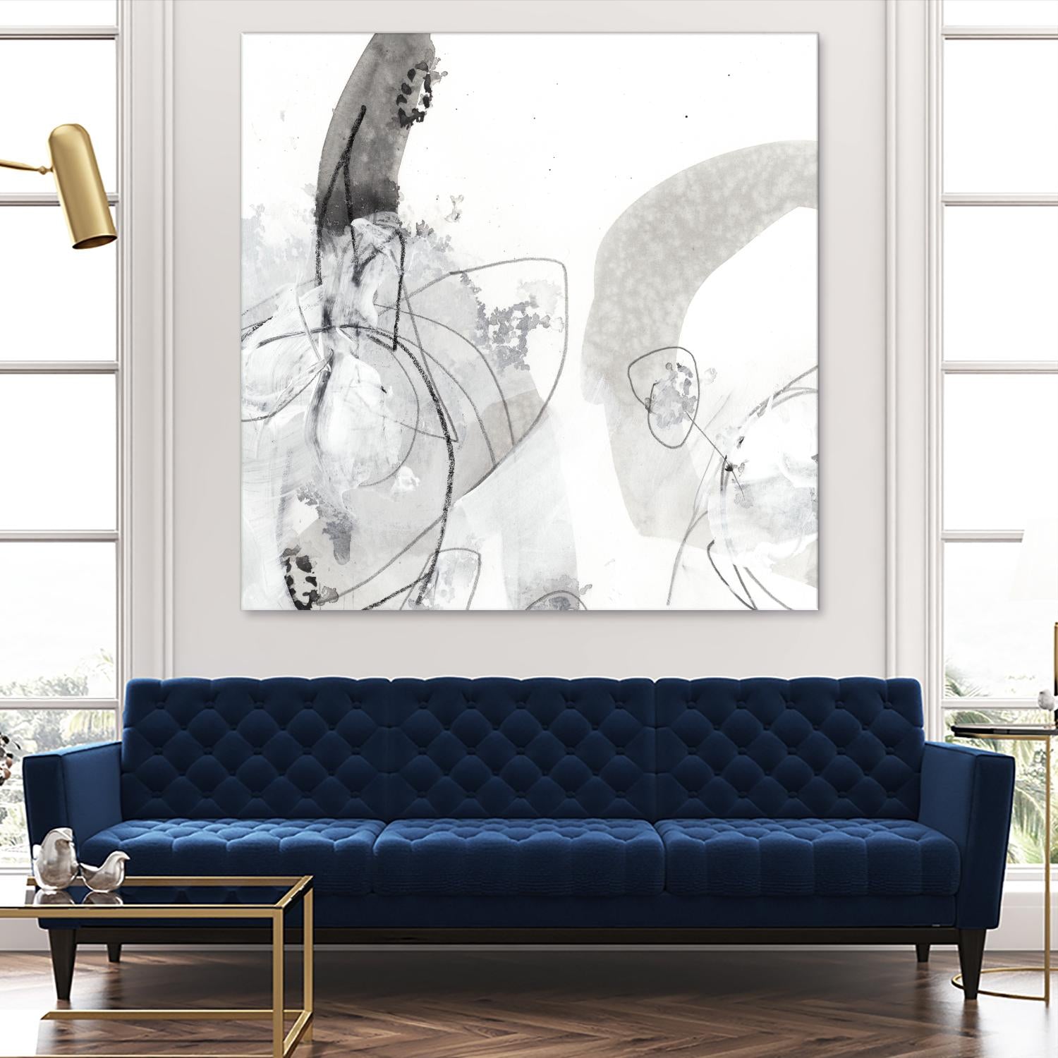 Monochrome Gestures III by June Erica Vess on GIANT ART - black abstract