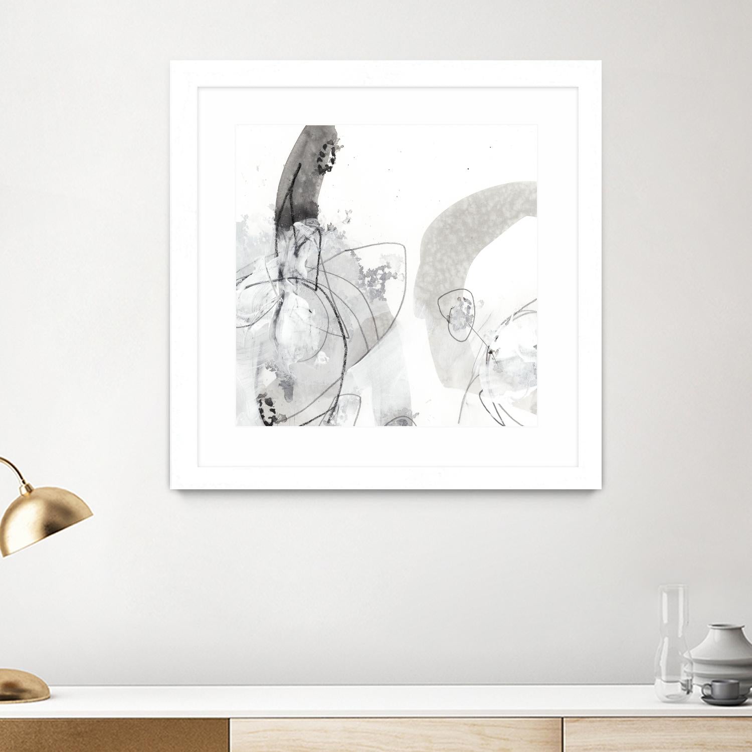 Monochrome Gestures III by June Erica Vess on GIANT ART - black abstract