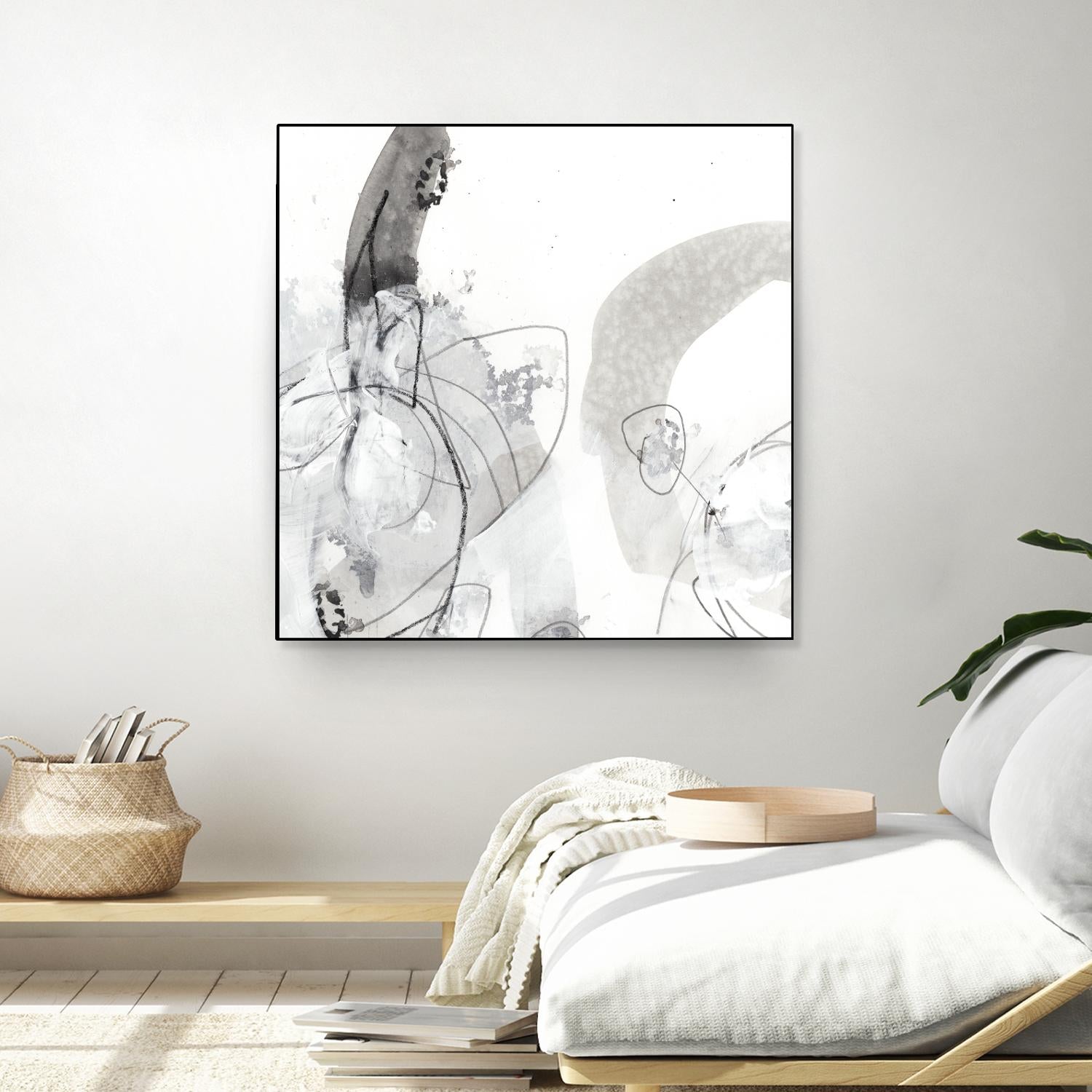 Monochrome Gestures III by June Erica Vess on GIANT ART - black abstract