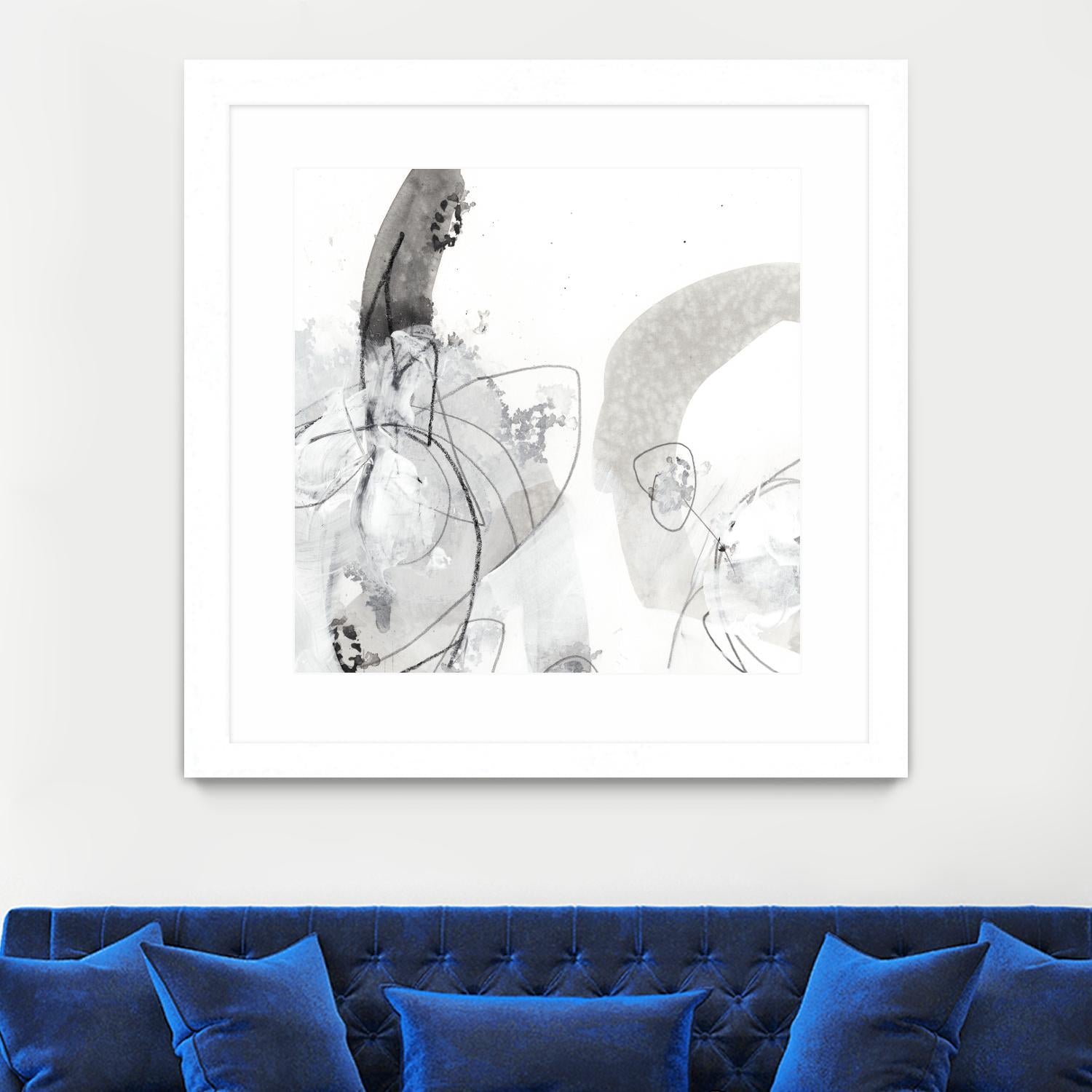 Monochrome Gestures III by June Erica Vess on GIANT ART - black abstract